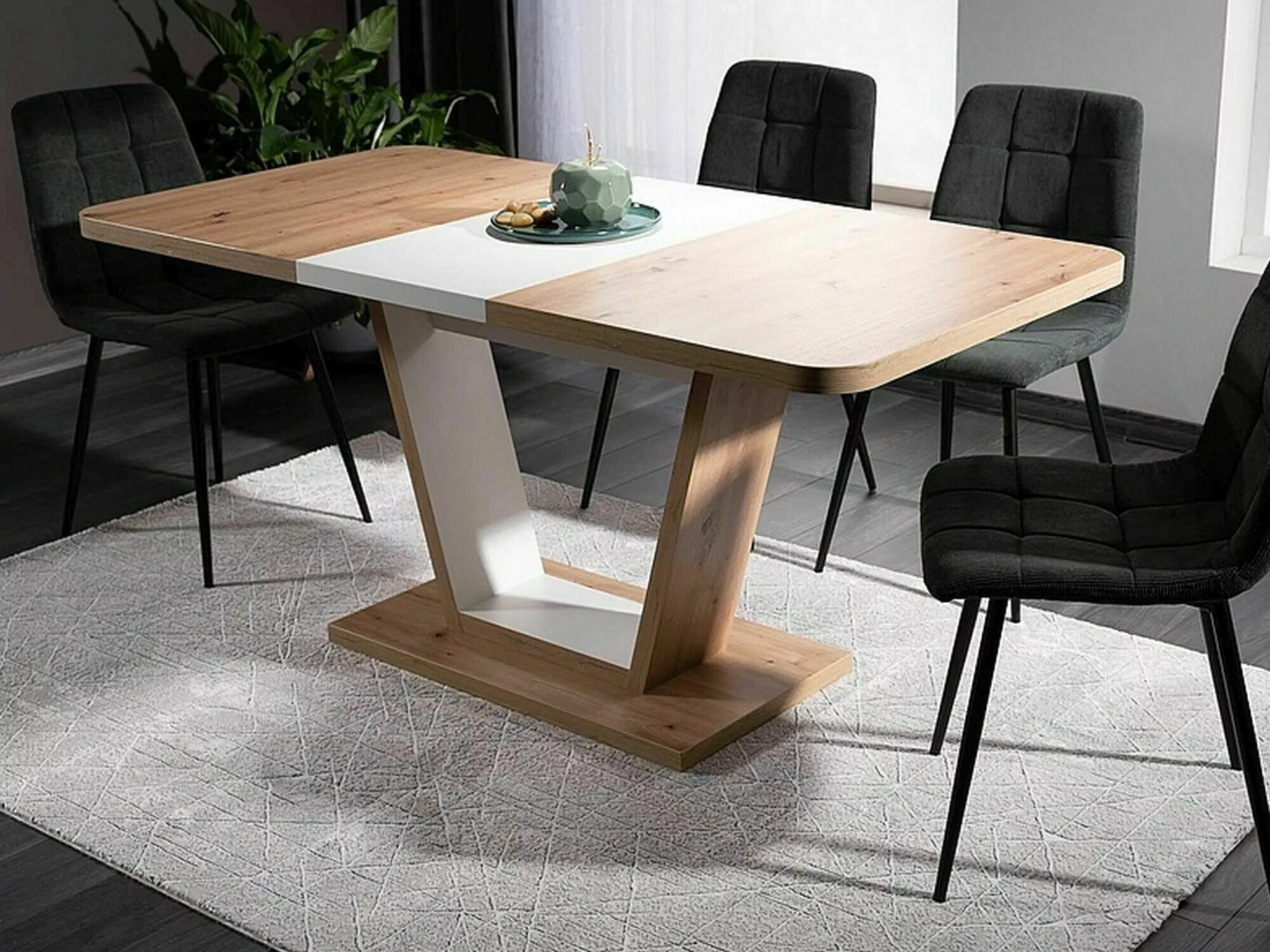 Stol Detroit 135 (Hrast Artisan + Bijela)