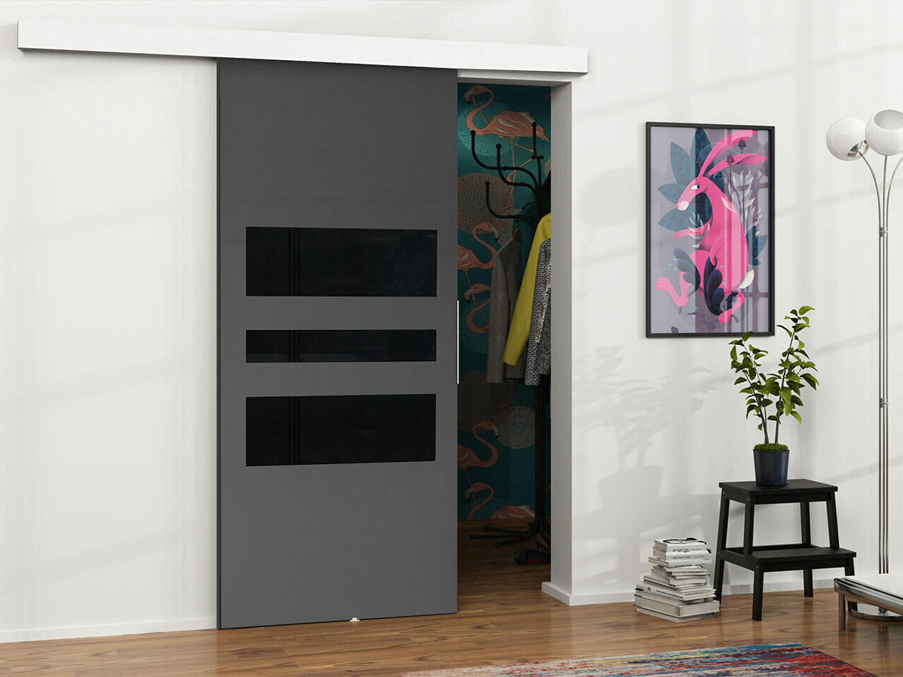 Klizna vrata Dover 138 (Antracit + Crna)