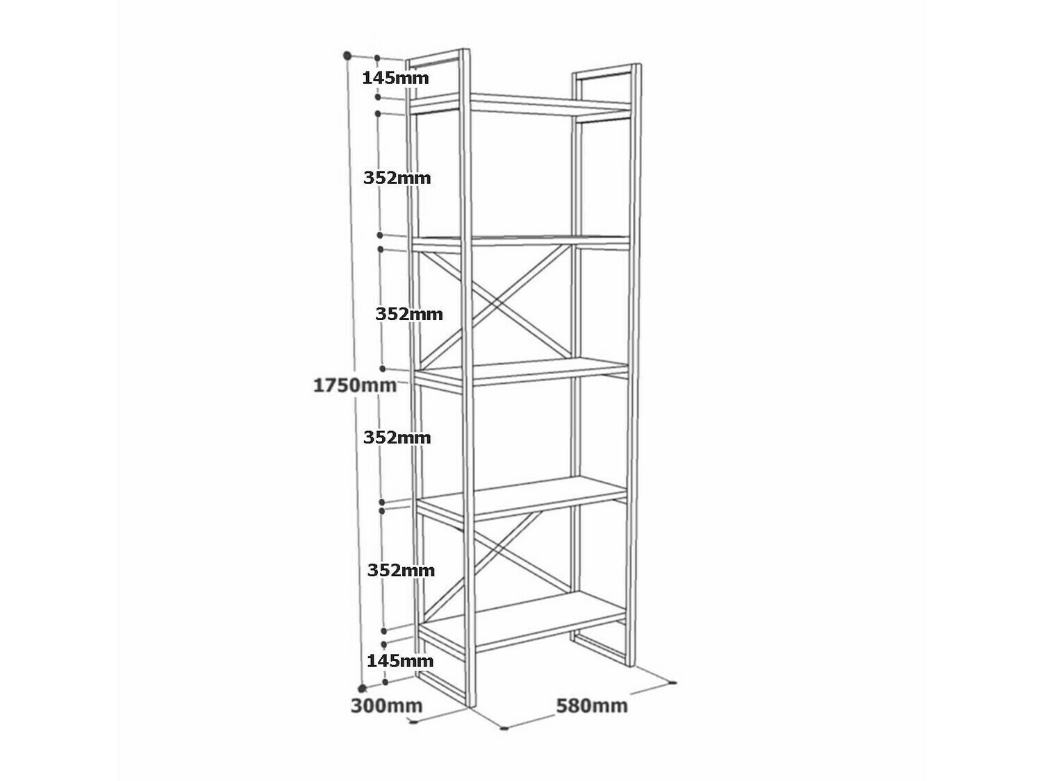 Polica Kailua 2088 (Bijeli mramor + Zlatna)