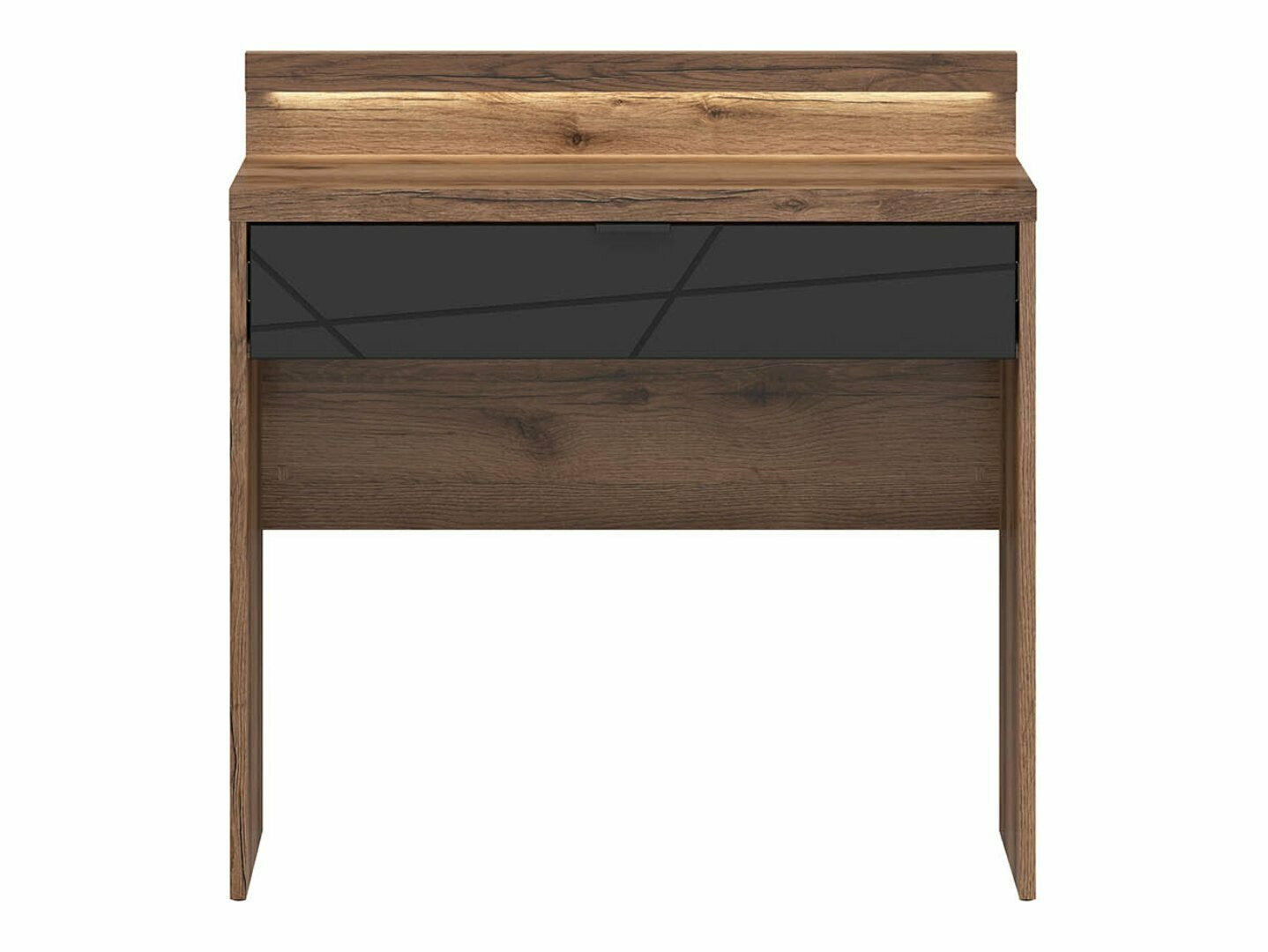 Uredski stol Fivale 120 (Tamni hrast Delano + Mat crna)