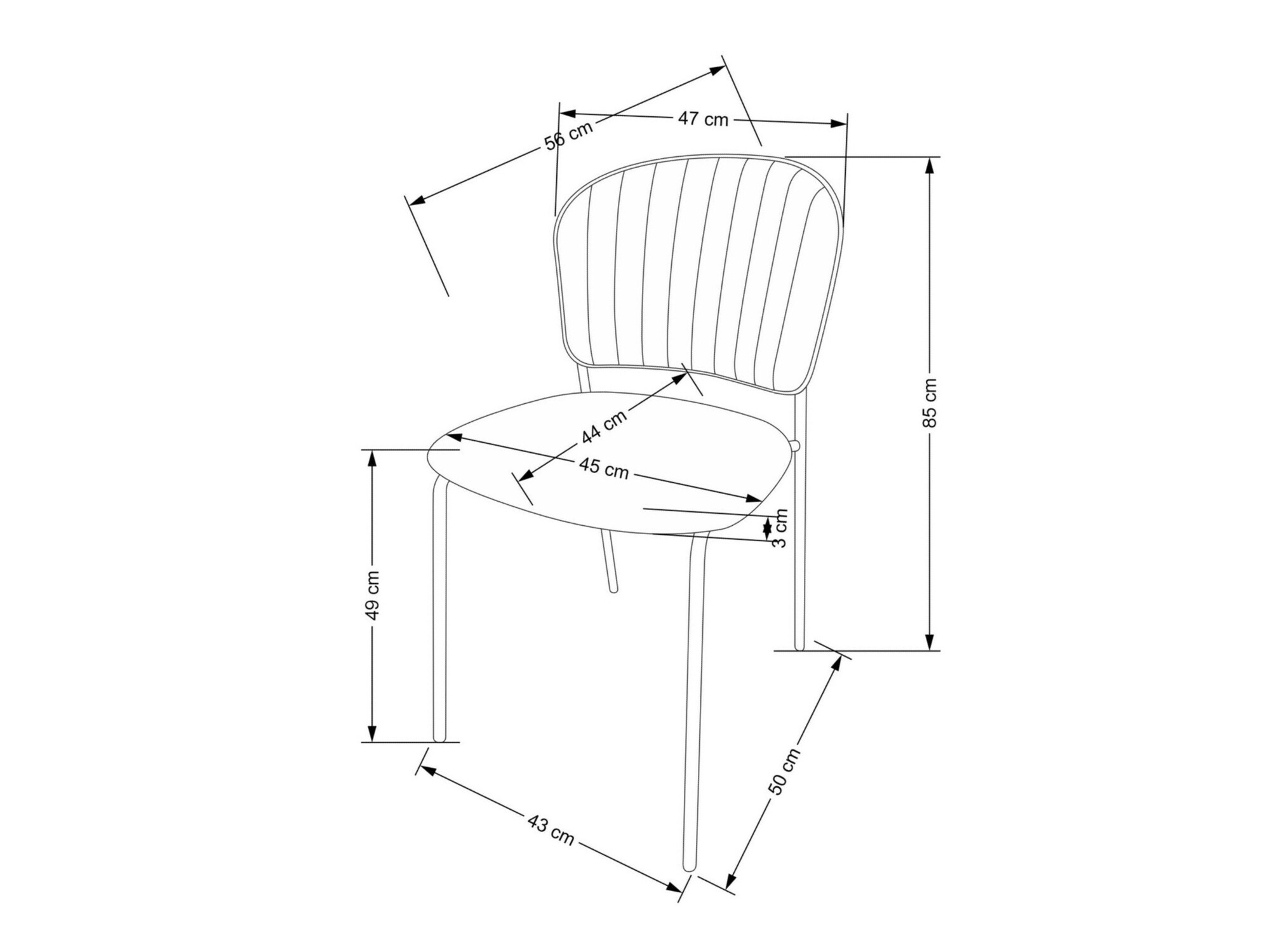 Stolica Houston 1640 (Crna)