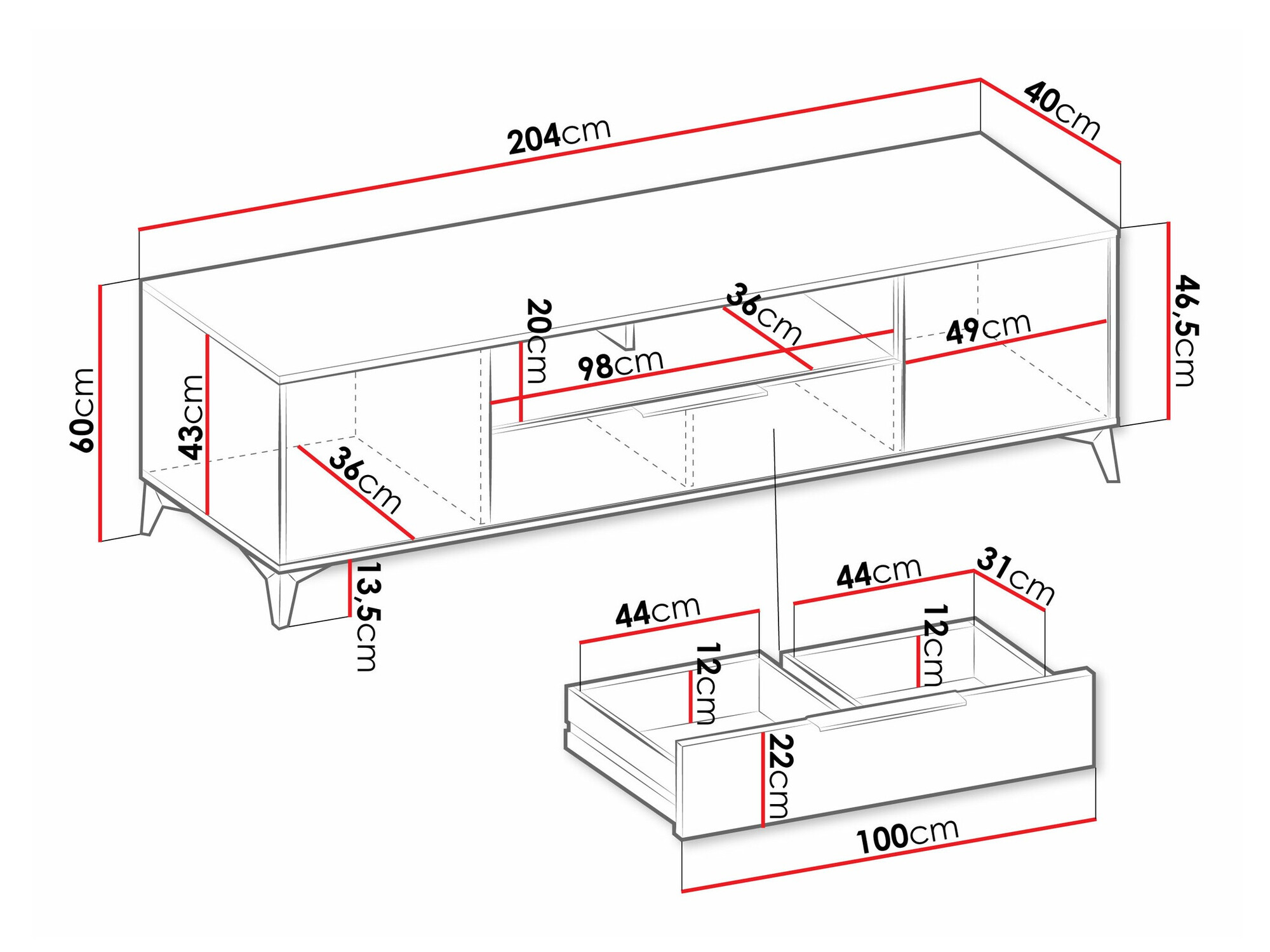TV stol Comfivo Citrus