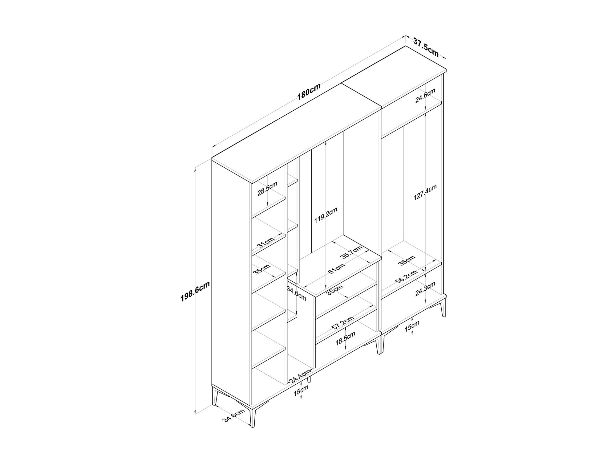 Set za hodnik Catevara 107