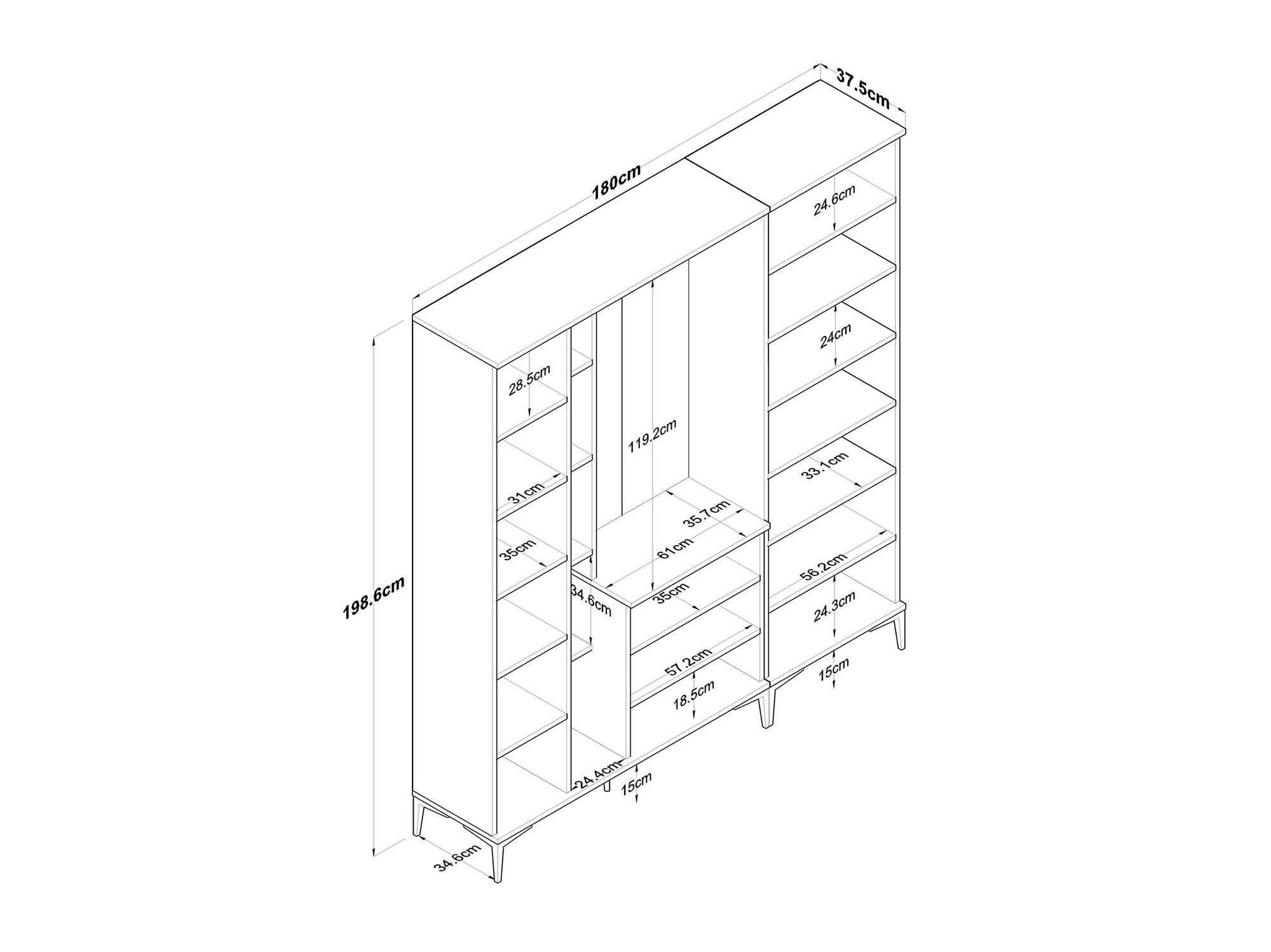 Set za hodnik Catevara 108