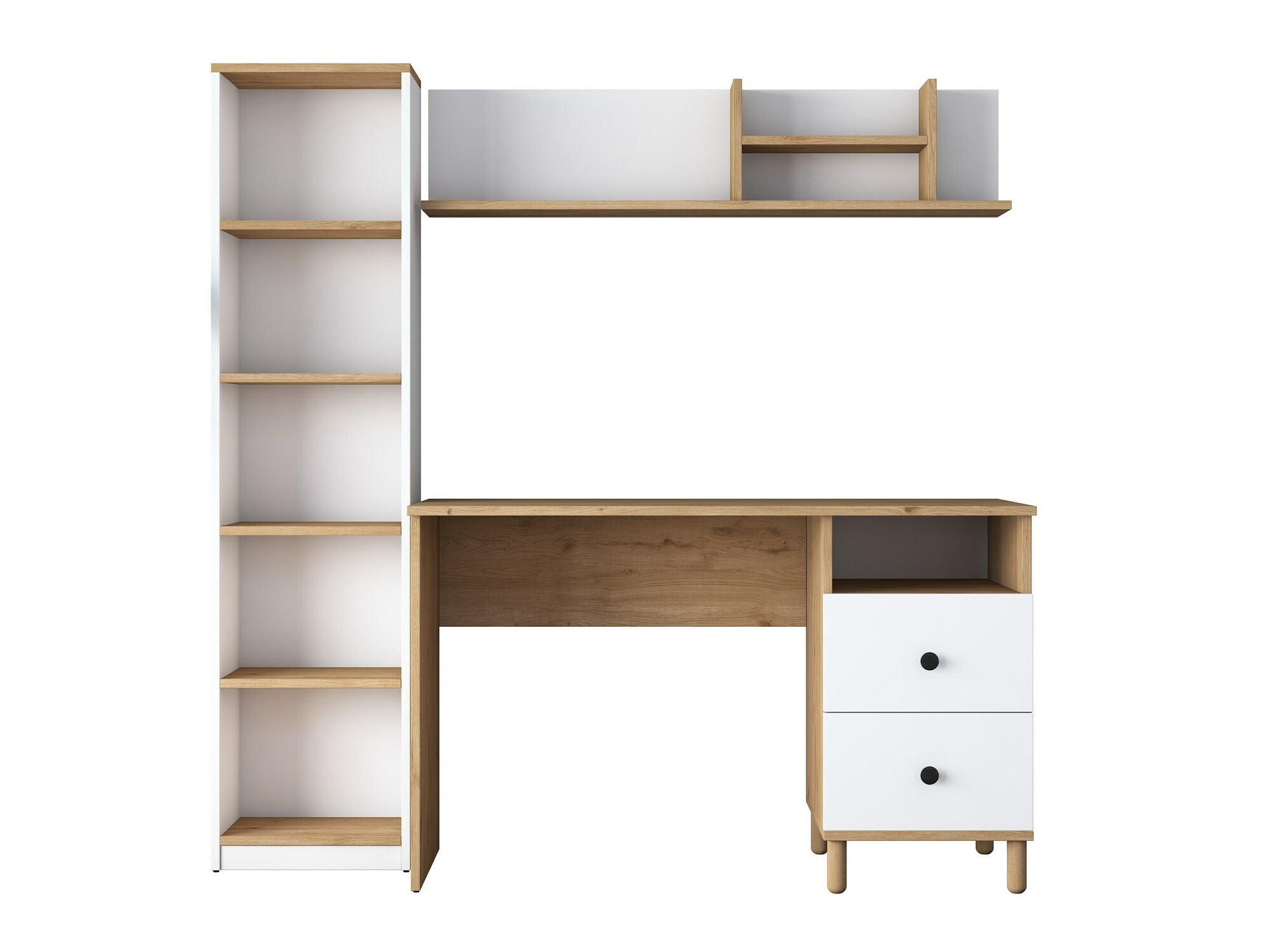 Set za kućni ured Catdelu 107 (Orah + Bijela)