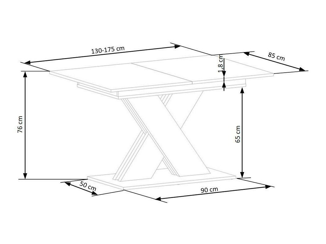 Stol Houston 1724 (Crna + Hrast Wotan)