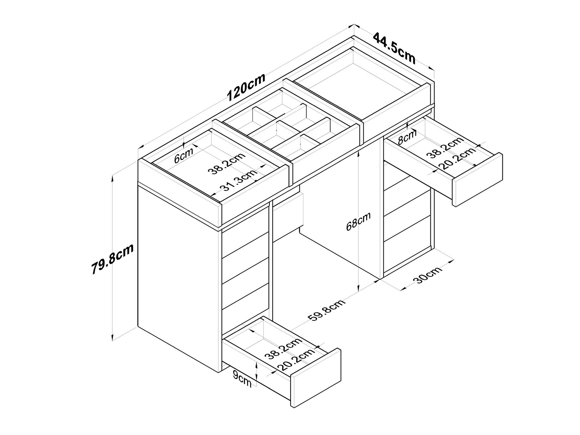 Toaletni stolić Kailua 2109