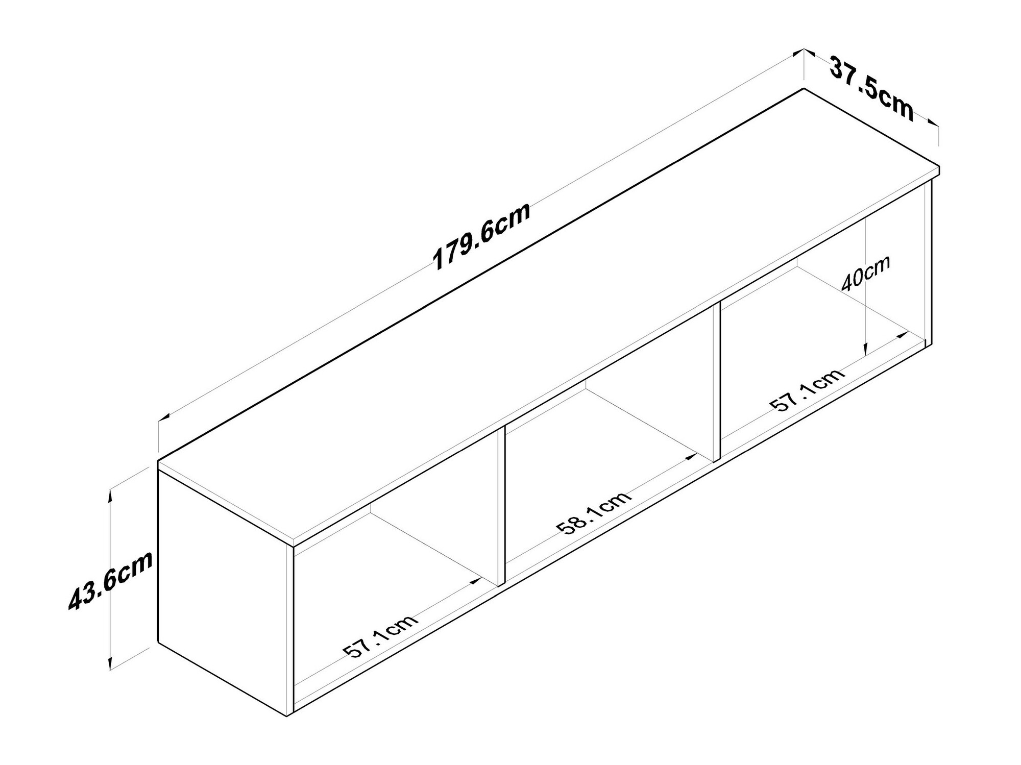 Zidni ormarić Kailua 2122