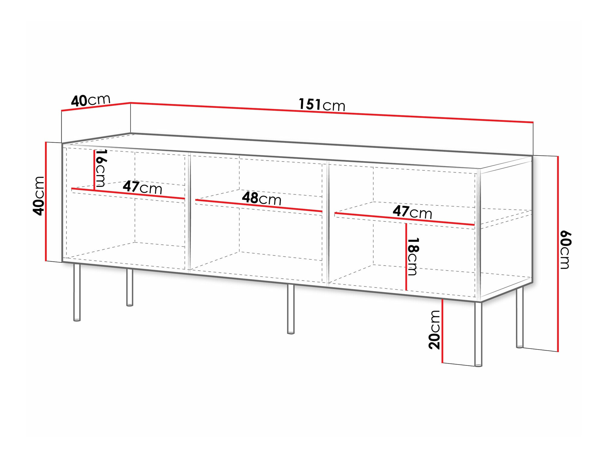 TV stol Celra (Bijela)