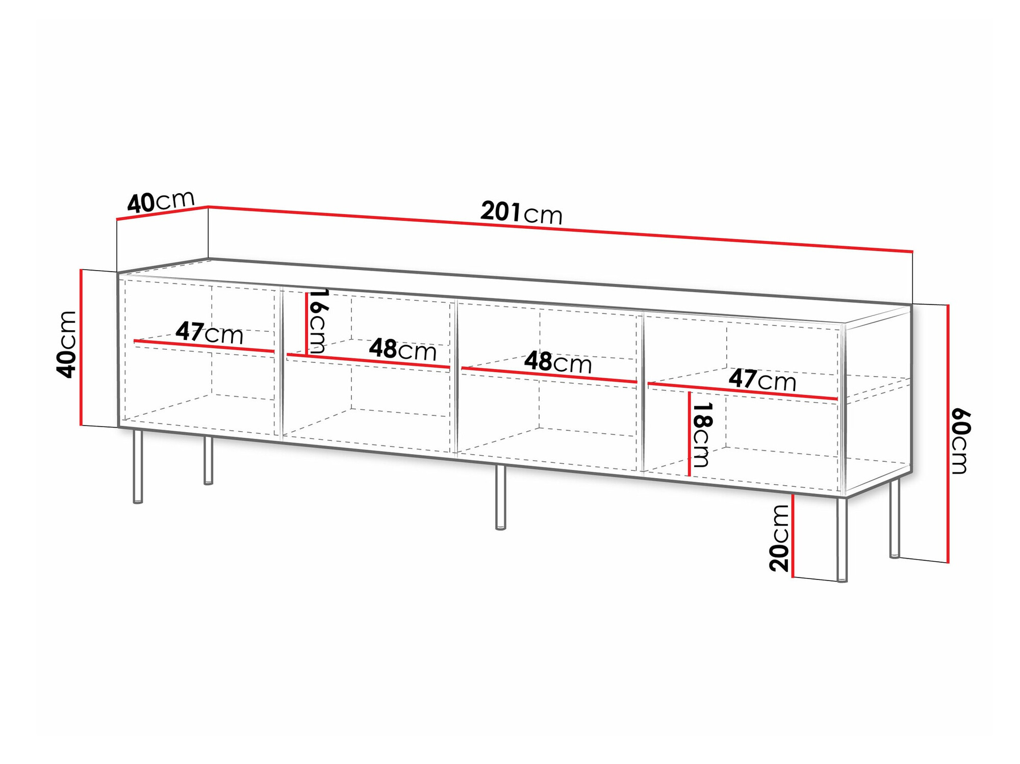 TV stol Celra I (Bijela)