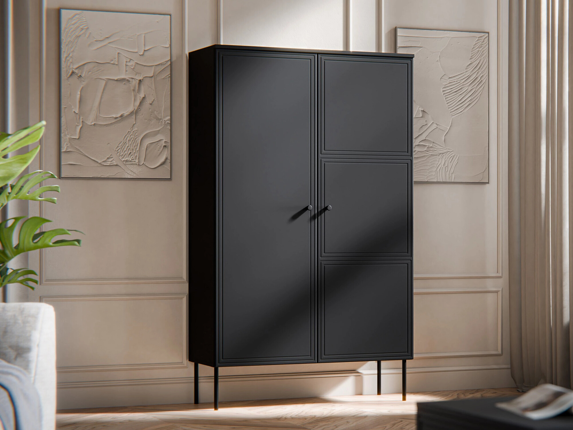 Polica Monciru 105 (Crna)