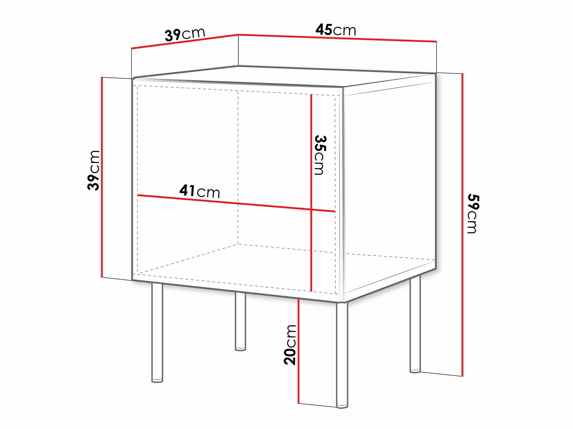 Set noćnih ormarića Monciru 104 (Bijela)