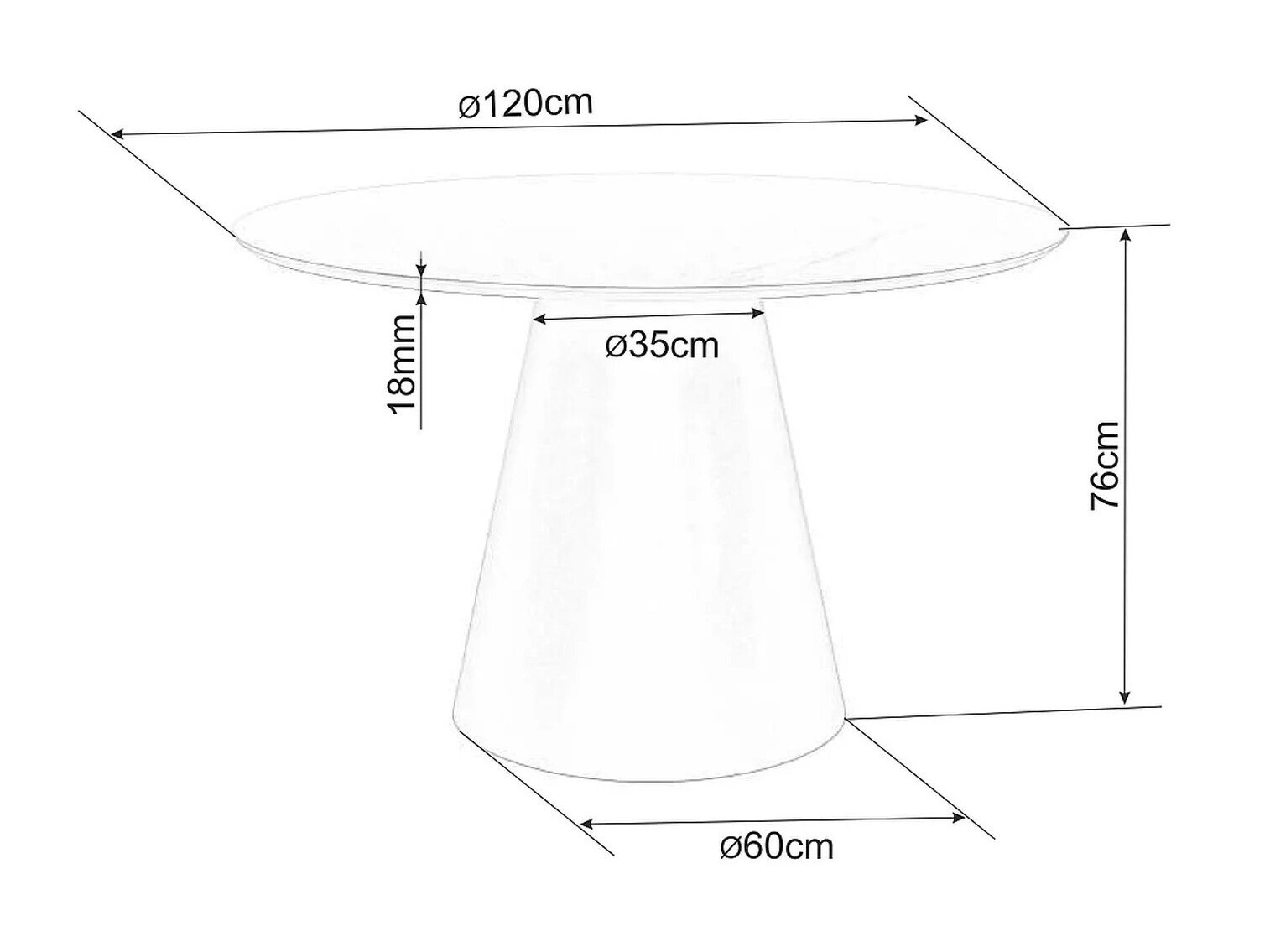 Stol Detroit 137 (Hrast)