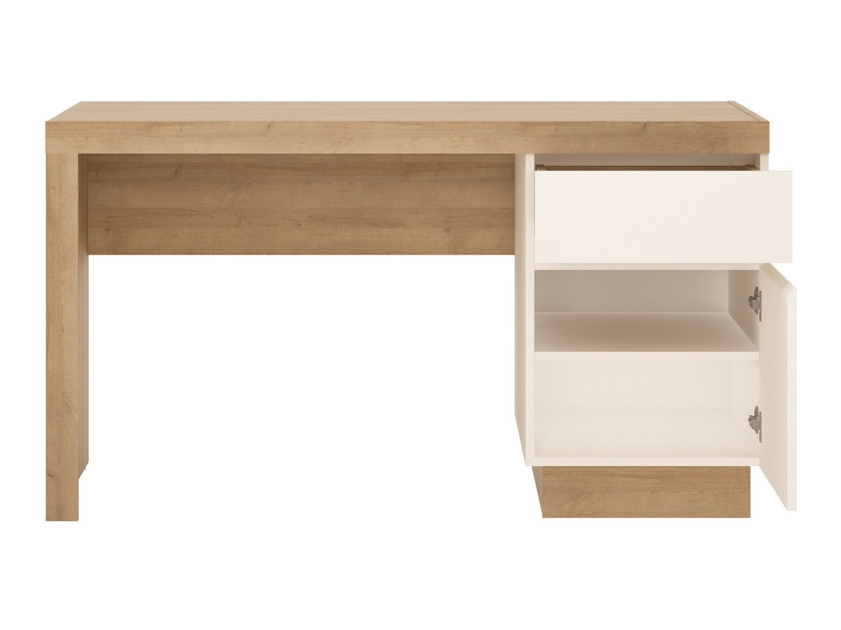 Uredski stol Feldeli 100 (Riviera hrast + Sjajno bijela)