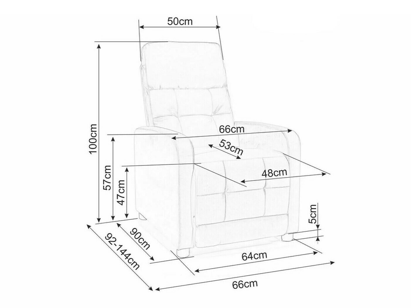 Podesiva fotelja Detroit 188 (Tamno sivo)