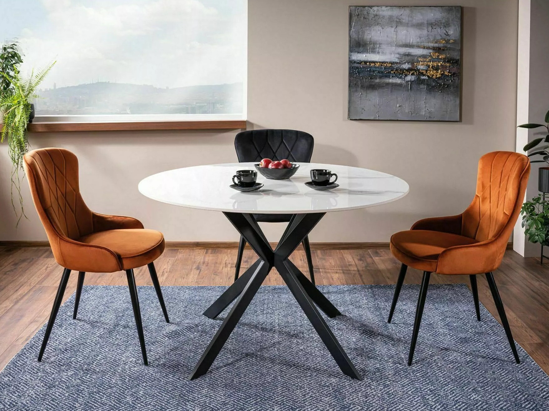 Stol Detroit 256 (Bijeli mramor)