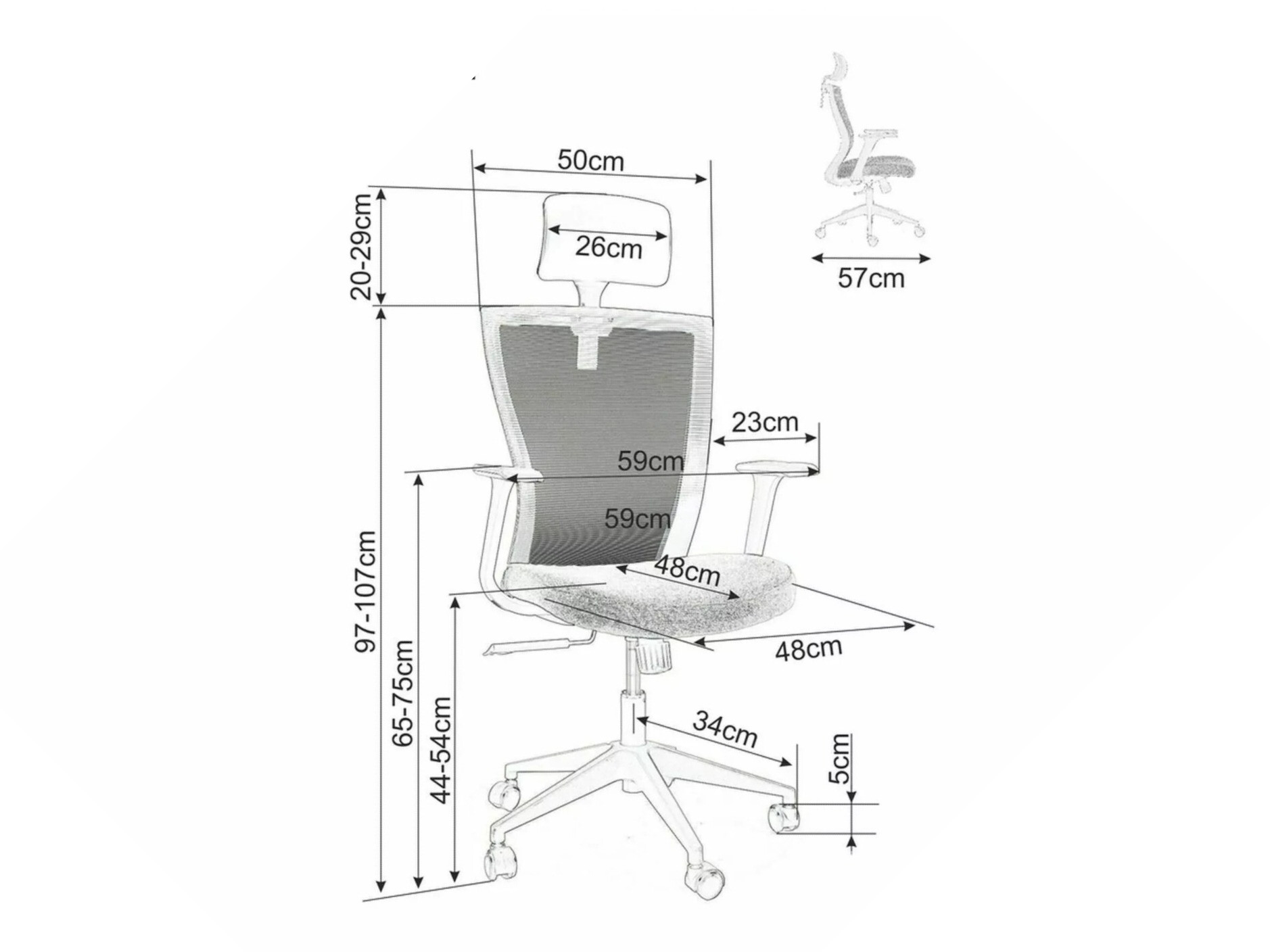 Uredska stolica Detroit 270 (Crna + Plava)