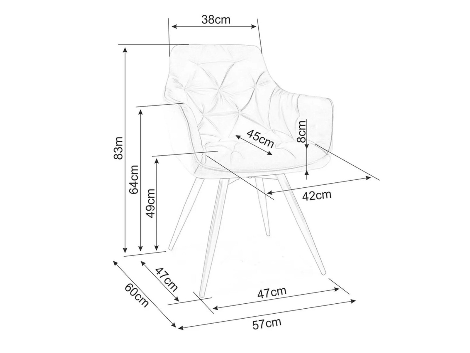 Stolica Detroit 286 (Svijetla maslina)