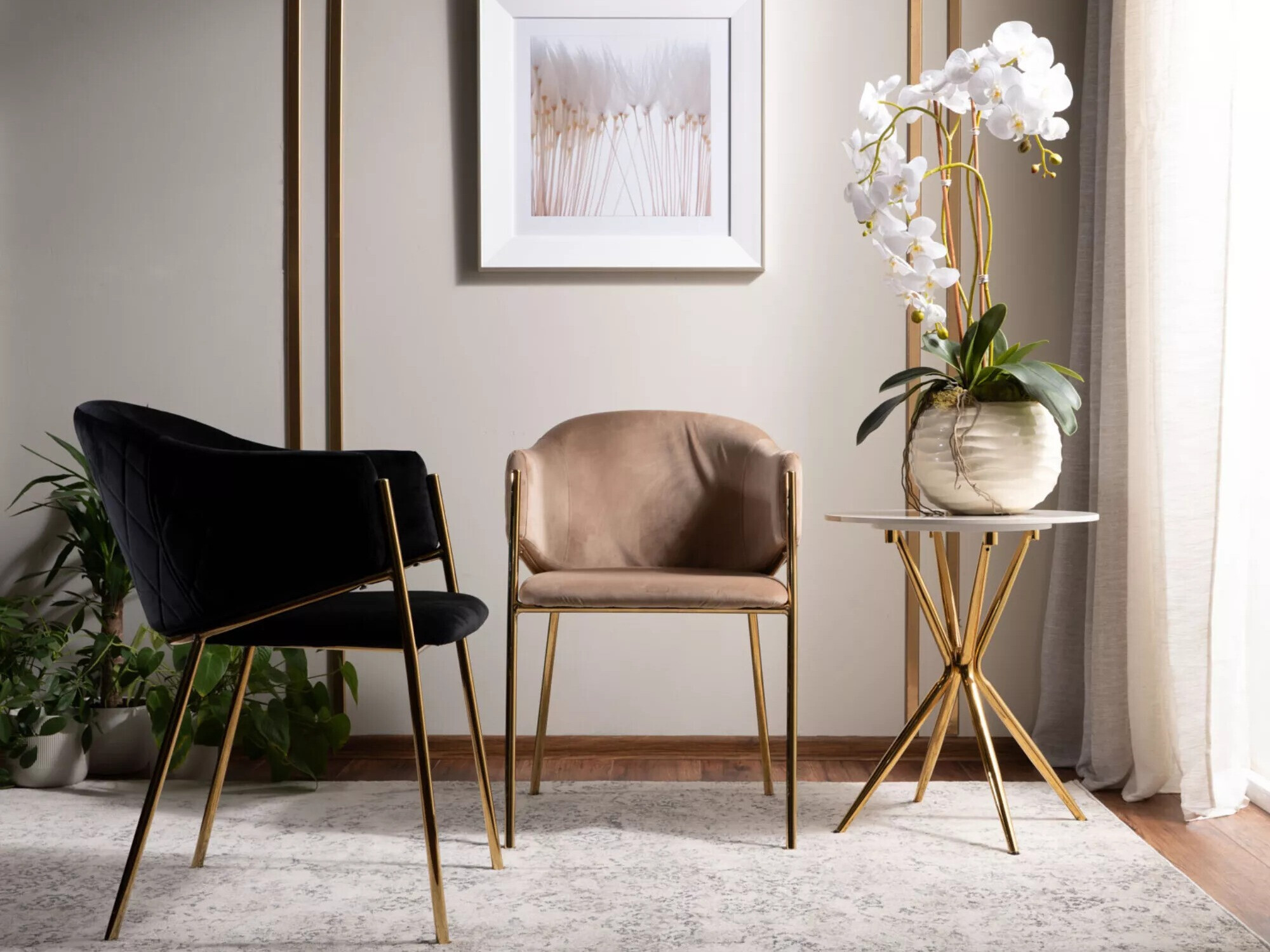 Stolica Detroit 329 (Bež + Zlatno)