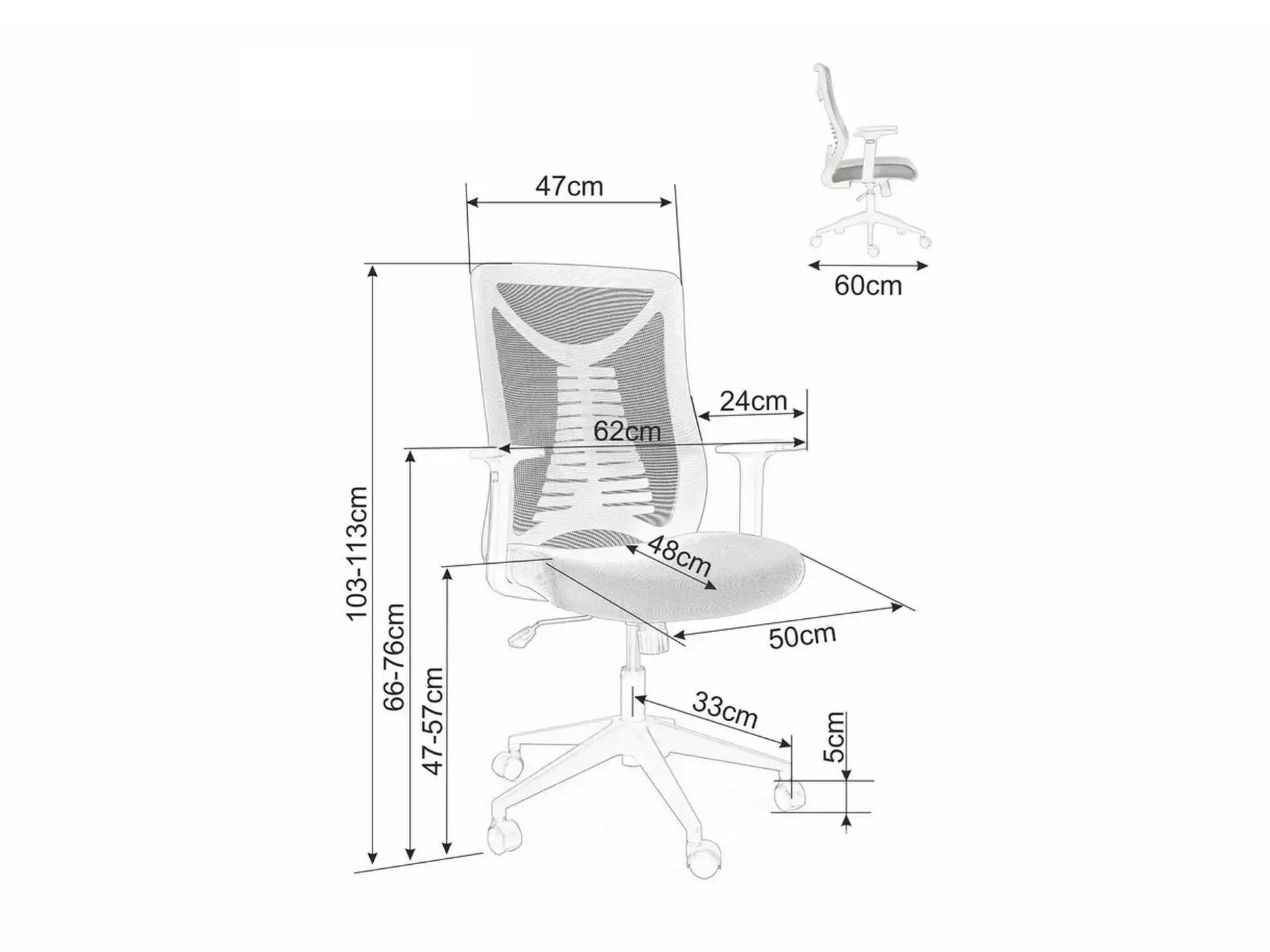 Uredska stolica Detroit 302 (Crna)
