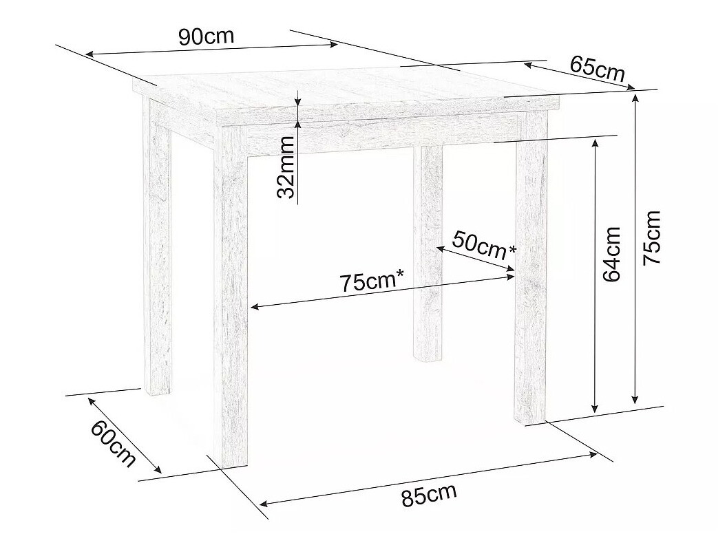 Stol Detroit 348 (Crna + Hrast Artisan)