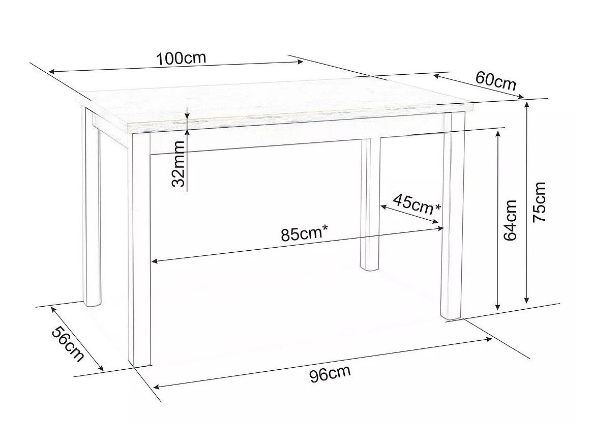 Stol Detroit 349 (Hrast Lancelot + Bijela)