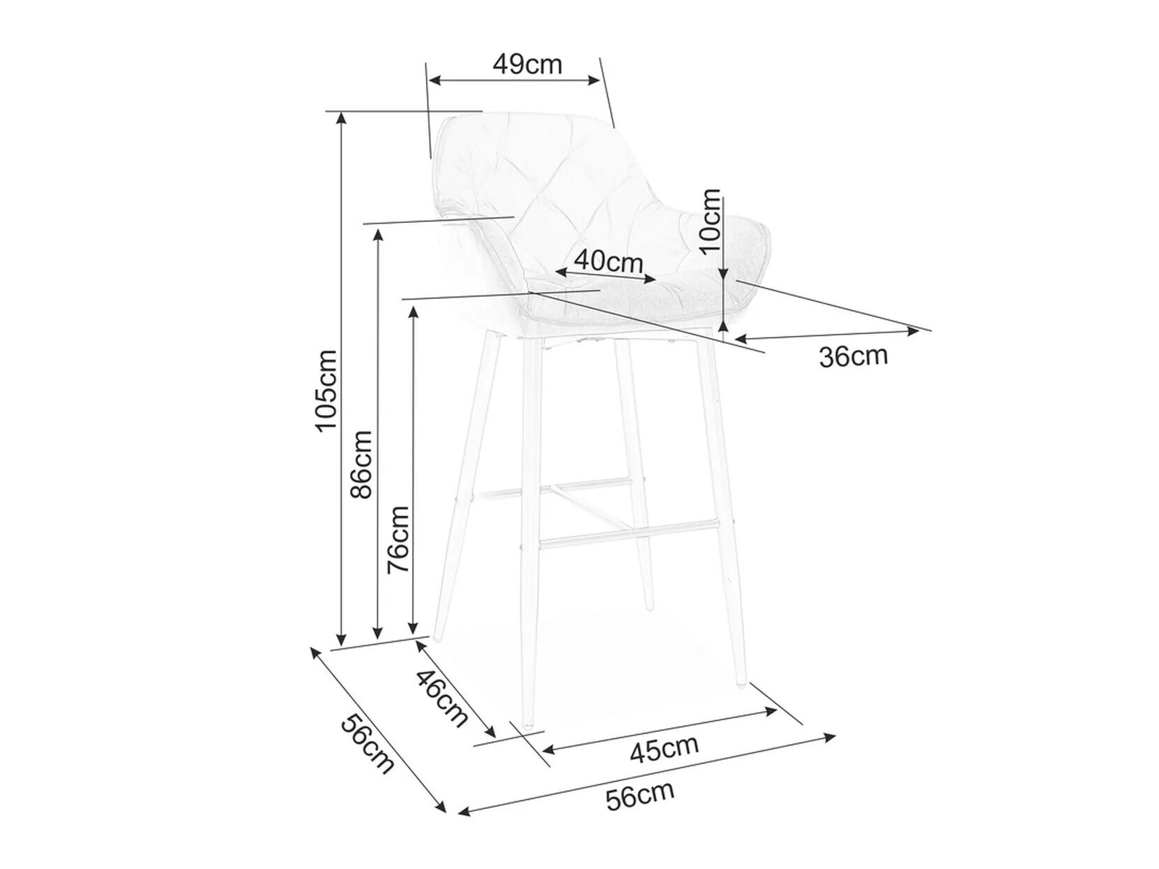 Barska stolica Detroit 360 (Siva)