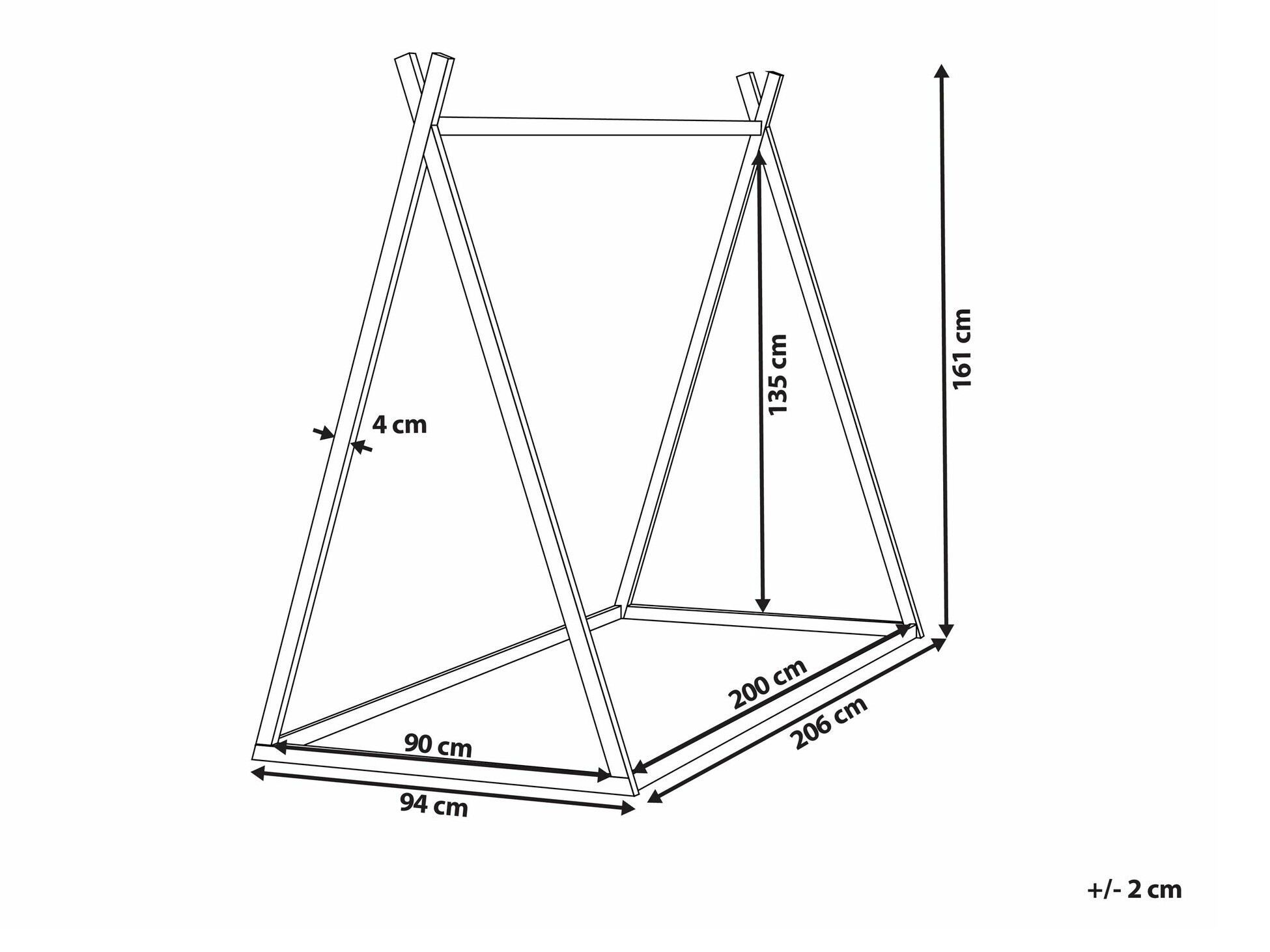 Krevet Berwyn 2001 (Svijetlo drvo)