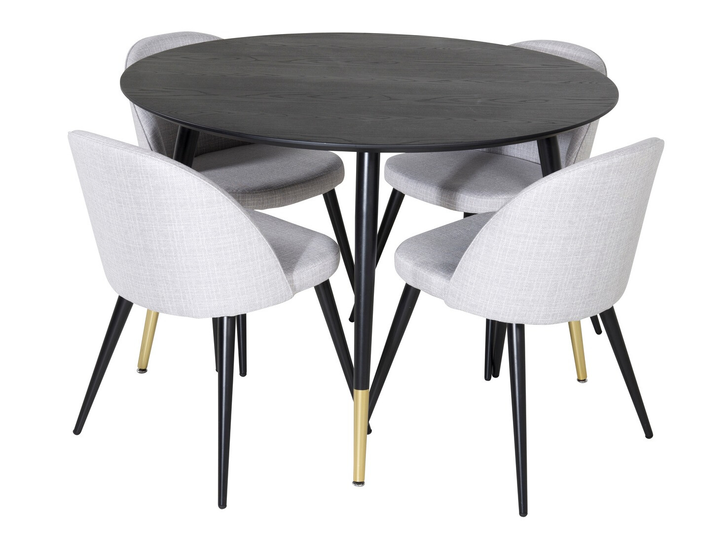 Blagovaonski set Dallas 1191 (Svijetlo siva + Crna)