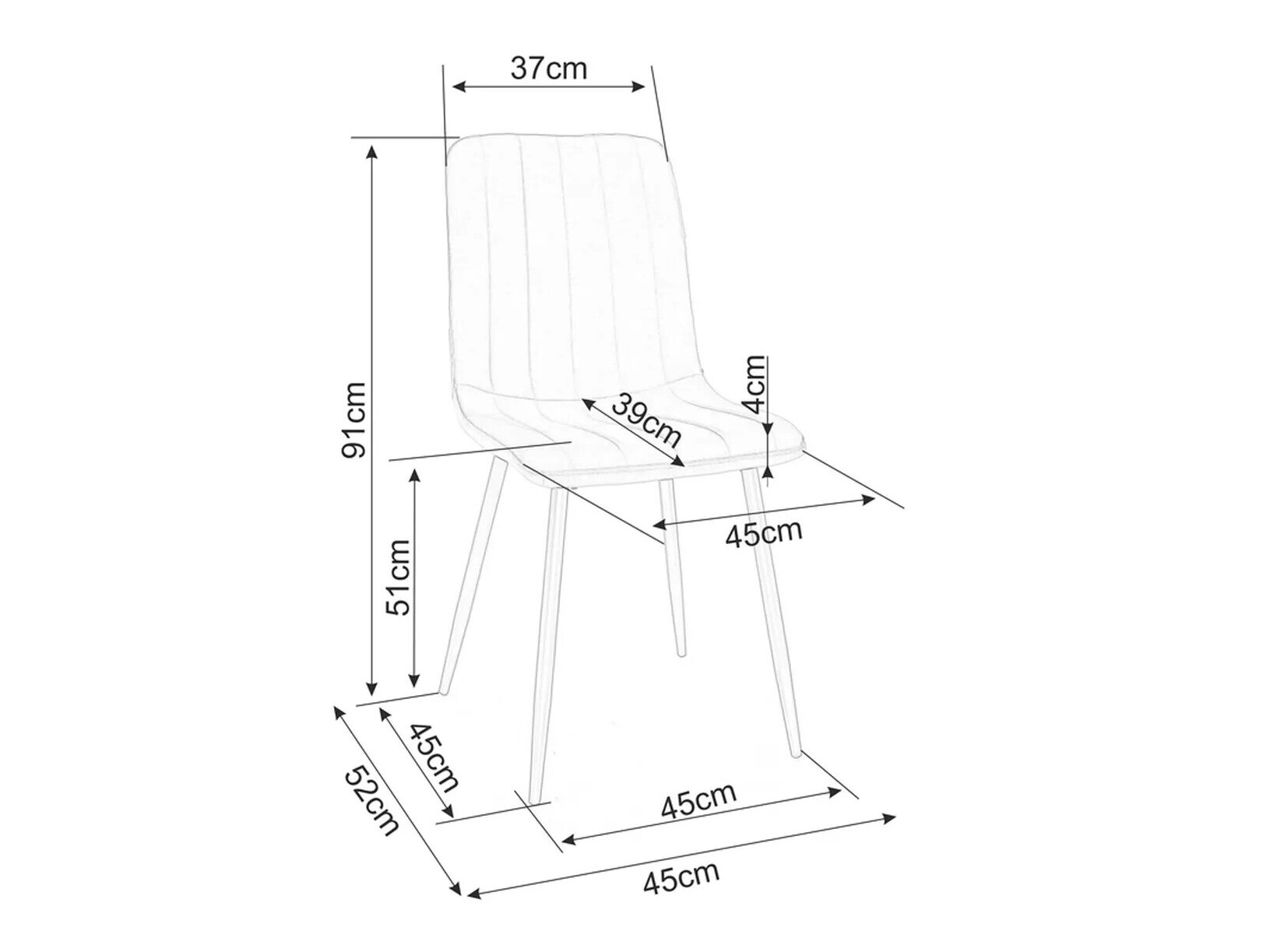 Stolica Detroit 390 (Crna)