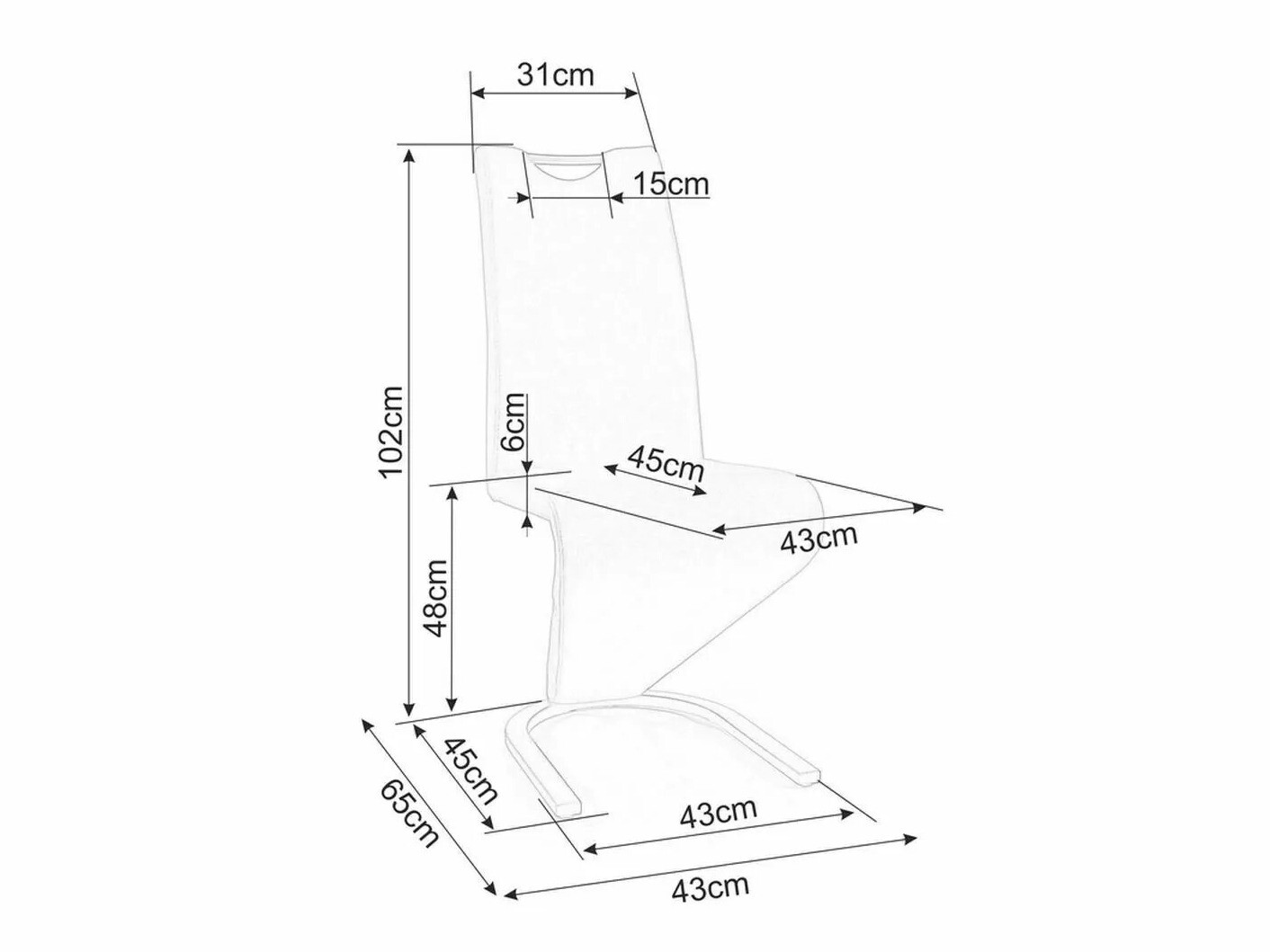 Stolica Detroit 403 (Zelena)