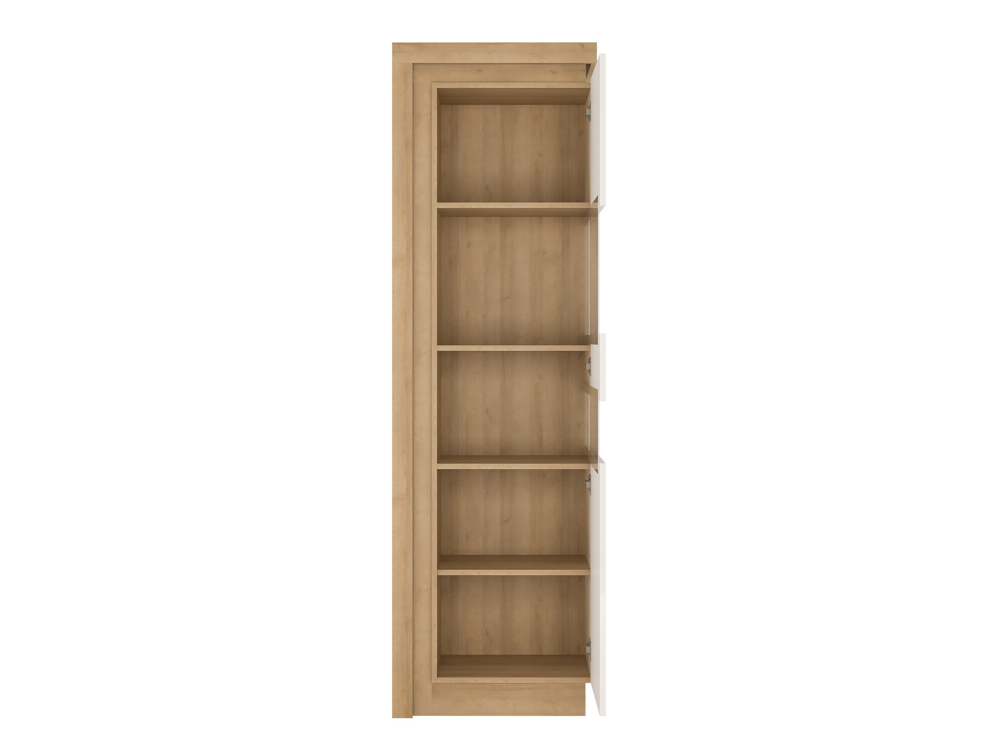 Polica Feldeli 111 (Riviera hrast + Sjajno bijela)