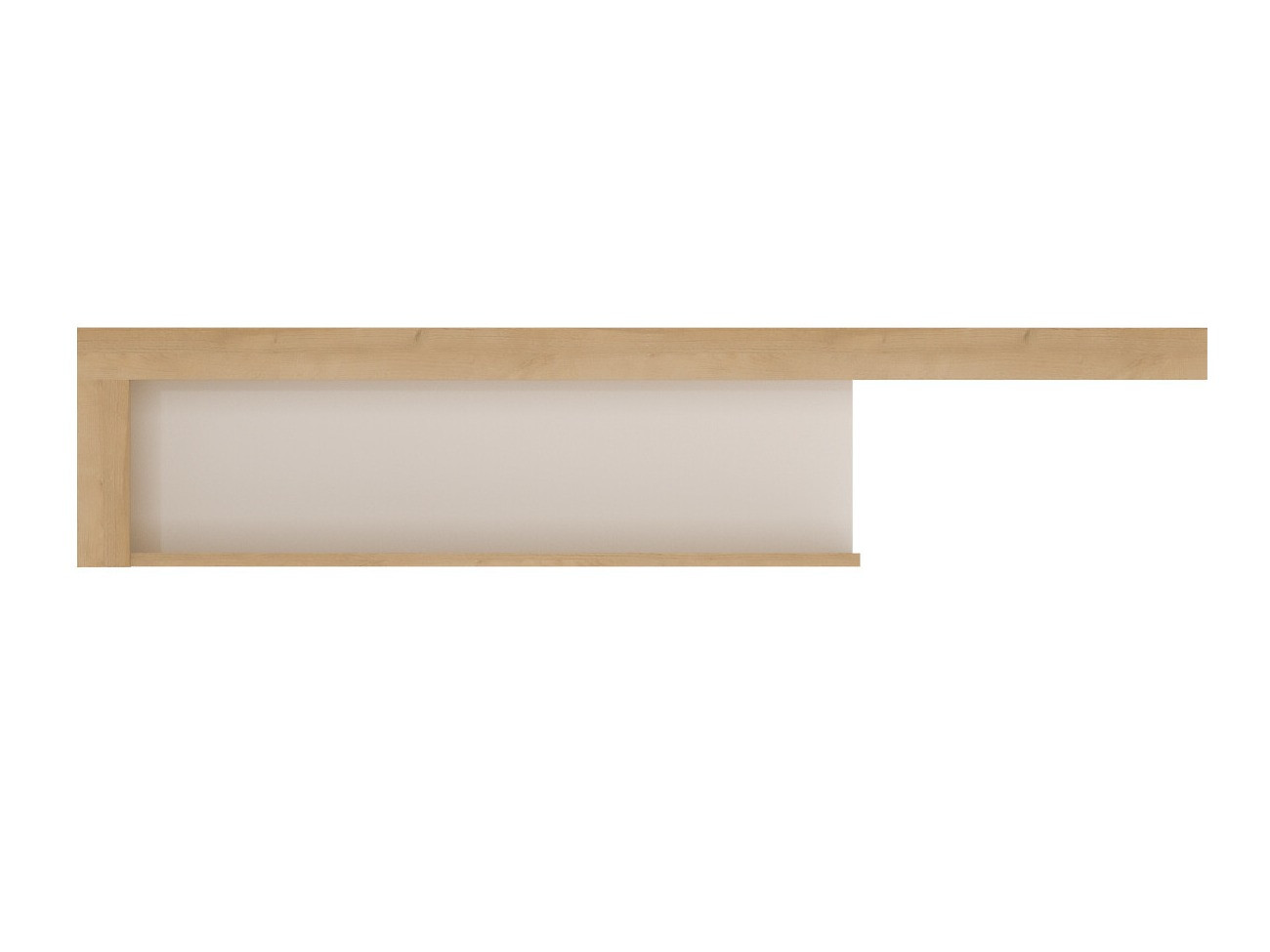 Zidna polica Feldeli 114 (Riviera hrast + Sjajno bijela)