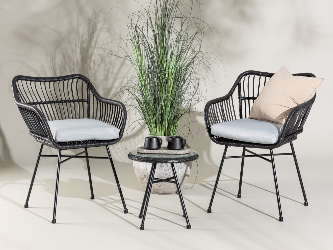 Balkonska garnitura Dallas 3117 (Crna)