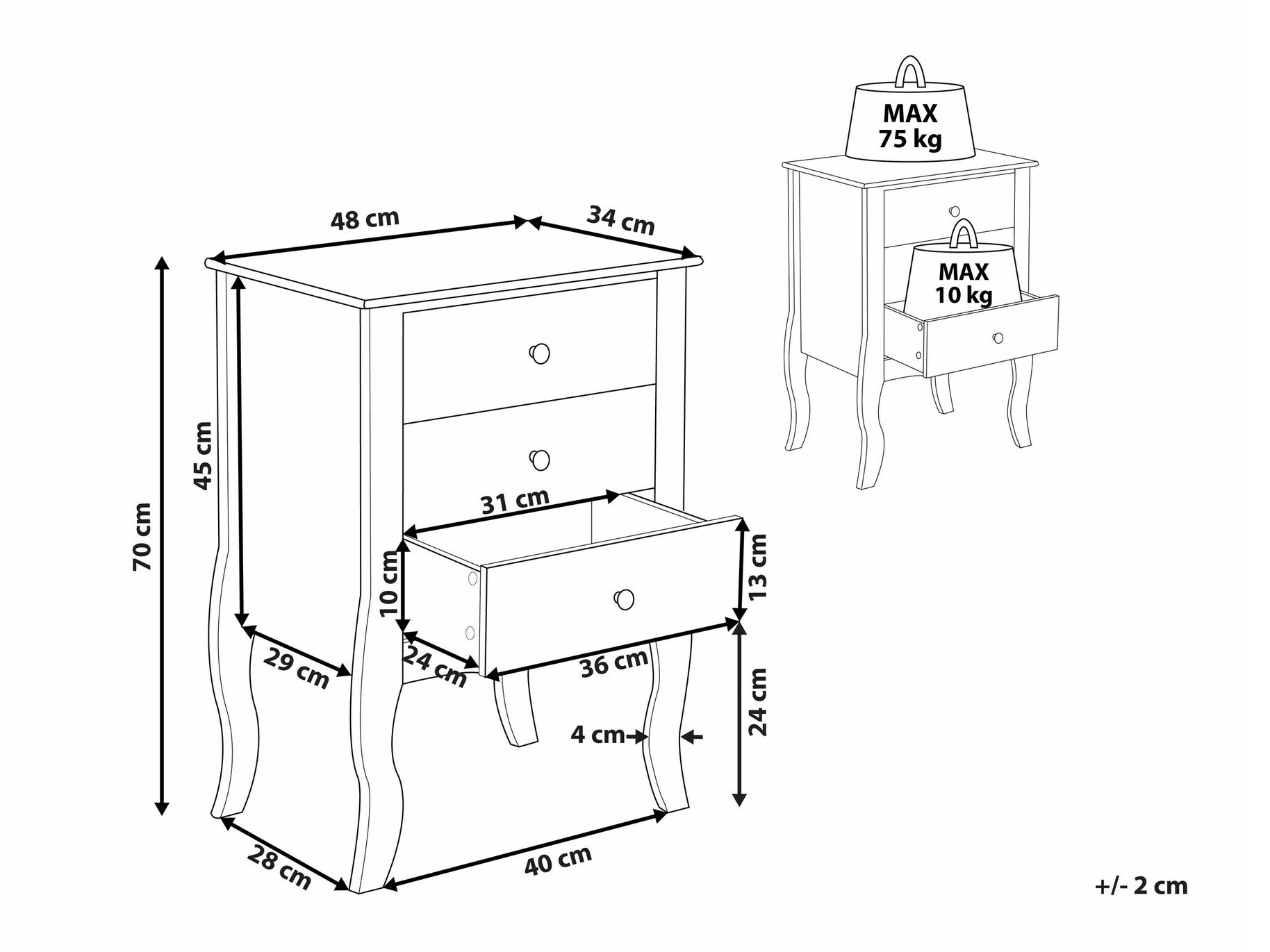Noćni ormarić Berwyn 2015
