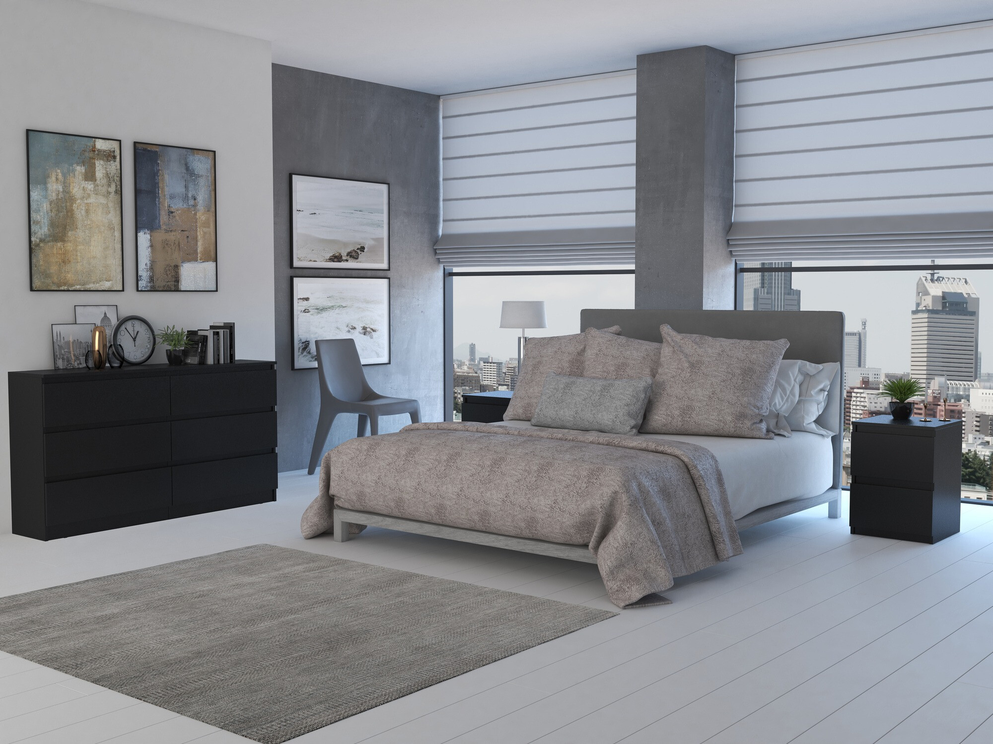 Komoda Elbvelu 102 (Crna)