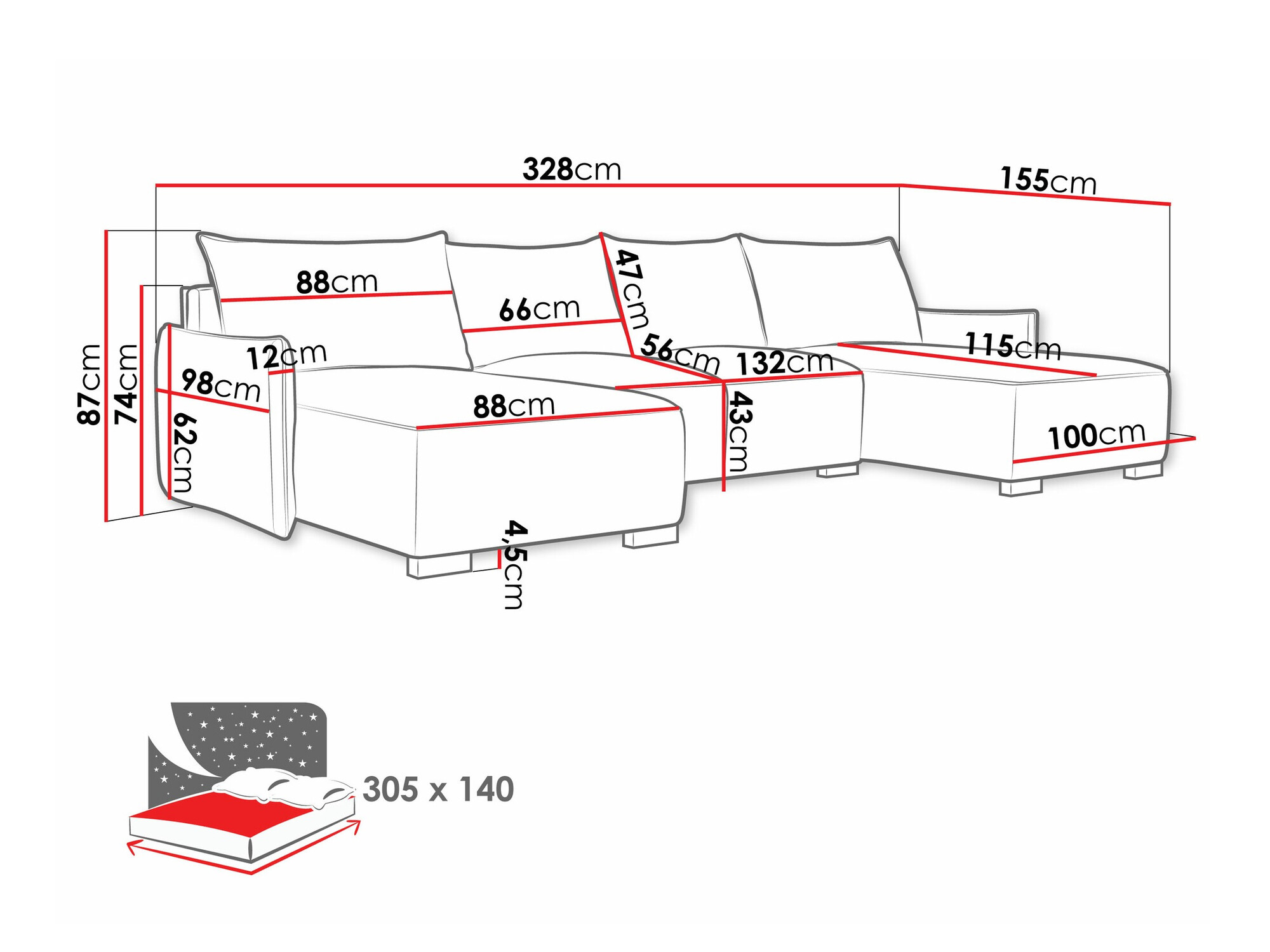 Kutna garnitura Columbus 218 (Soul 16)
