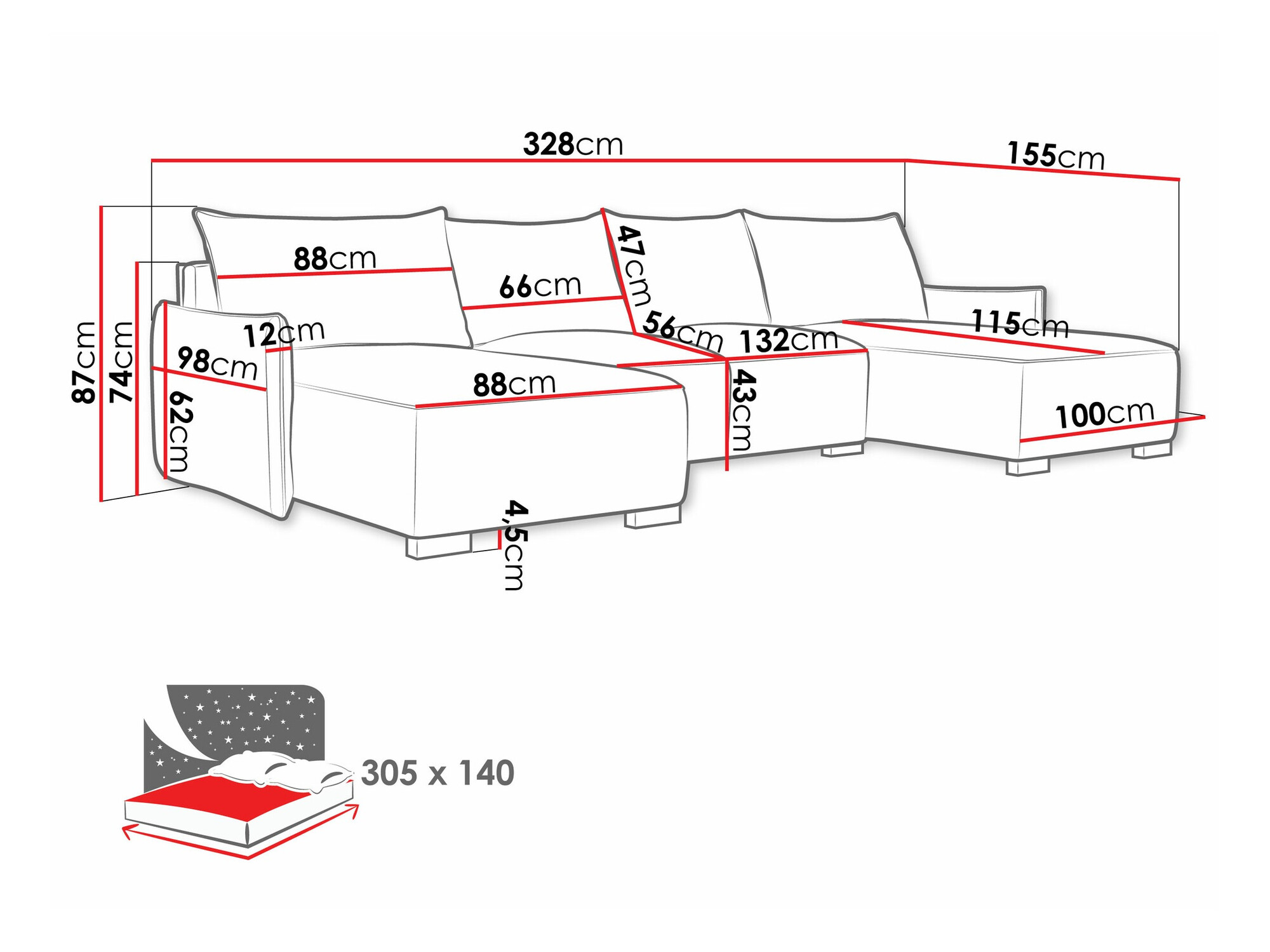 Kutna garnitura Columbus 218 (Soul 1)