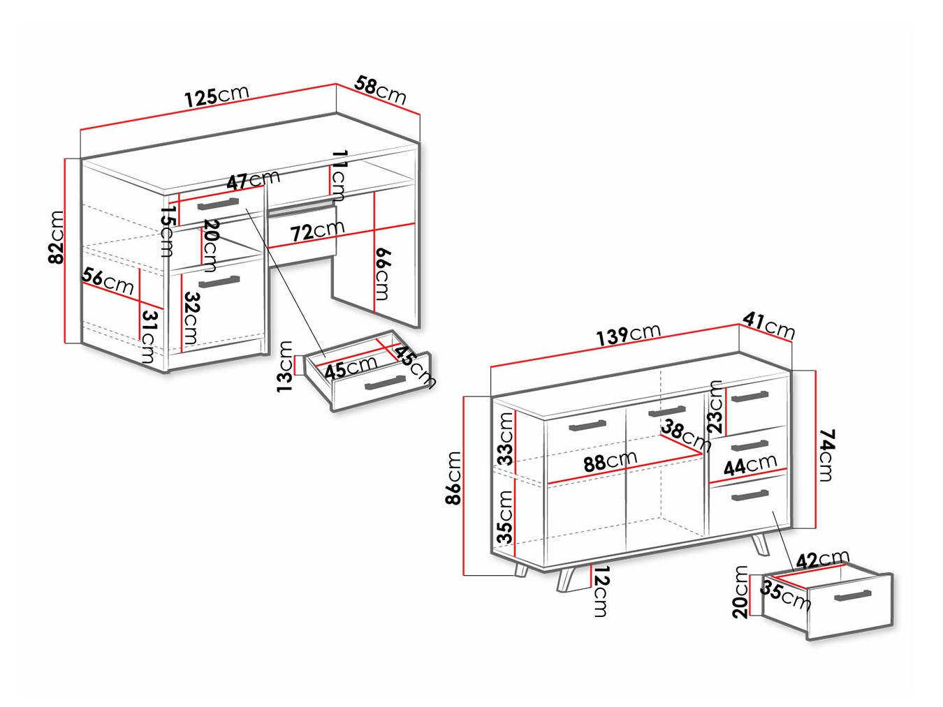 Set namještaja Delbalo 105 (Ljubičasta)