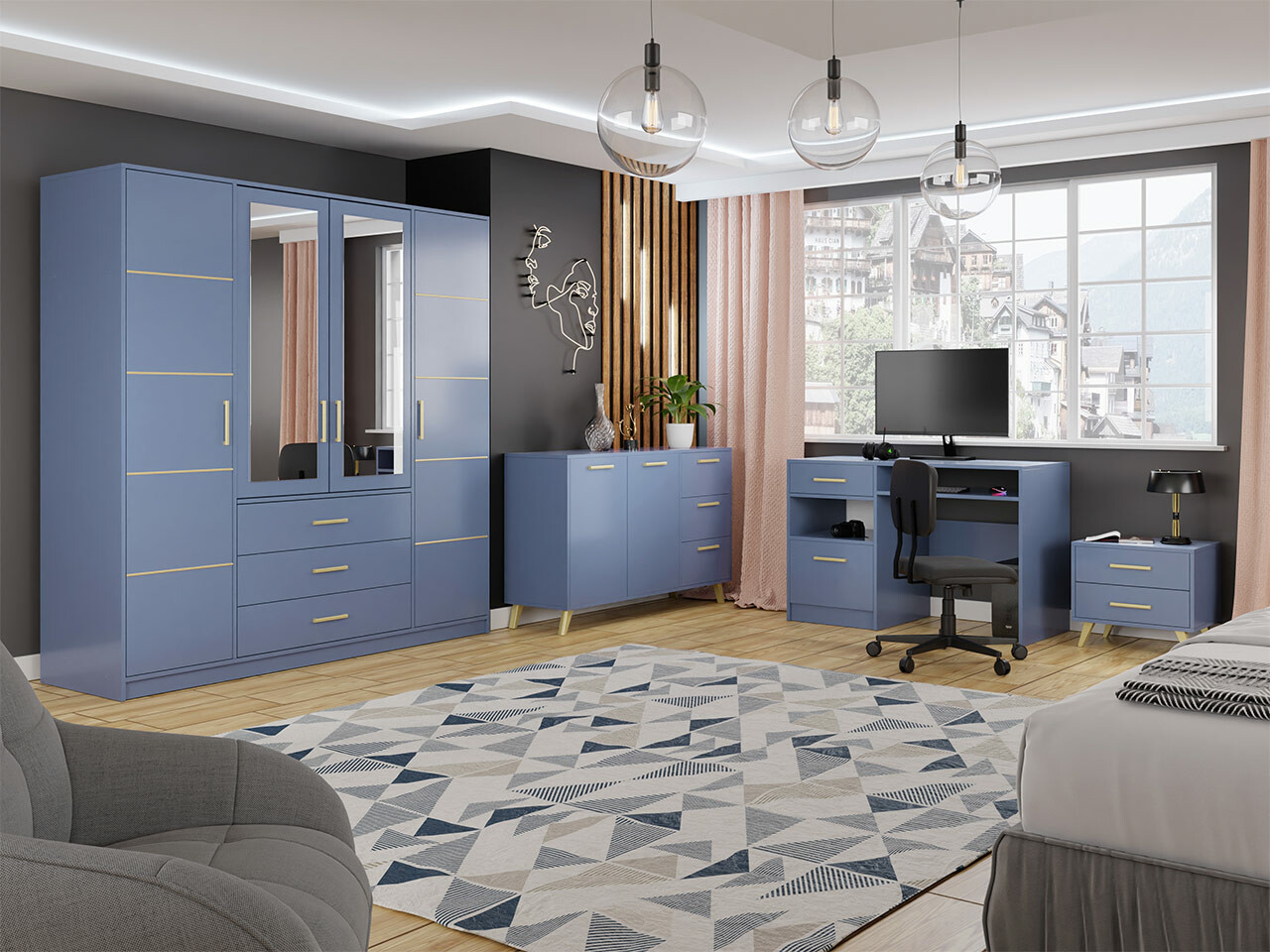 Set namještaja Delbalo 106 (Plava)