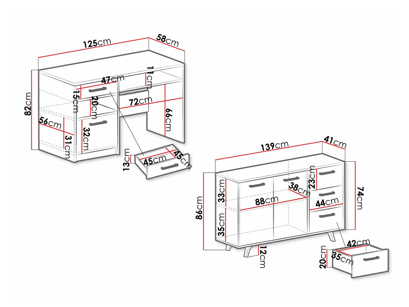 Set namještaja Dortivu 149 (Zelena)