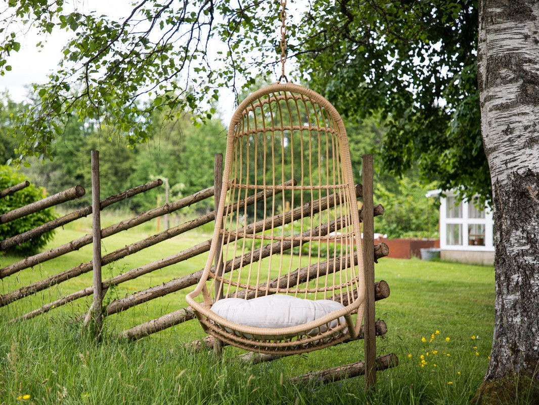 Viseća stolica Dallas 4422 (Svijetlo smeđa + Krem)