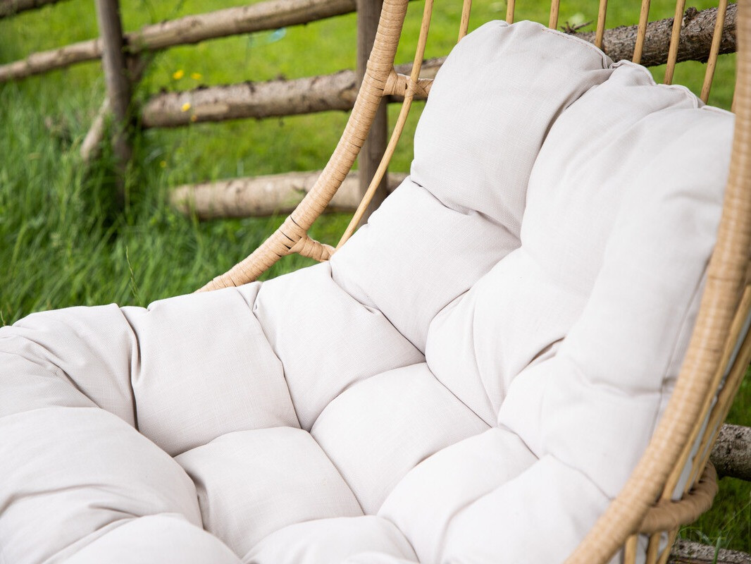 Viseća stolica Dallas 4422 (Svijetlo smeđa + Krem)