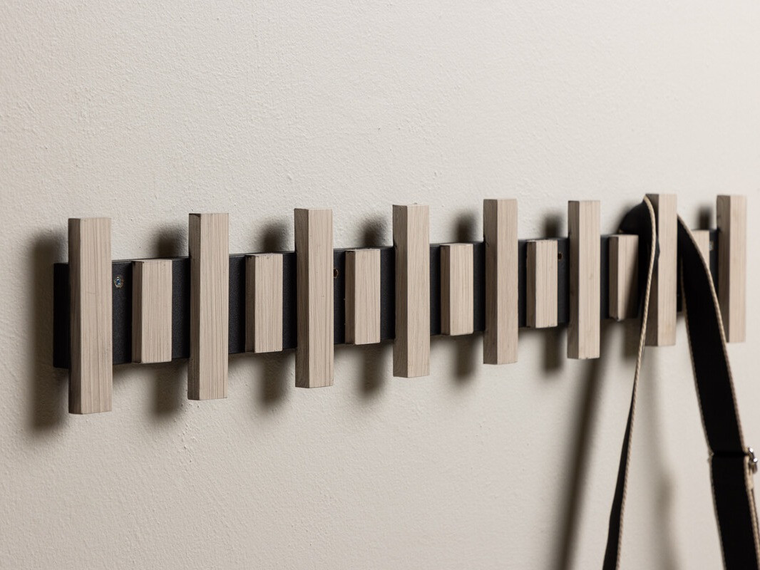 Vješalica Dallas 4429 (Crna + Svijetlo smeđa)