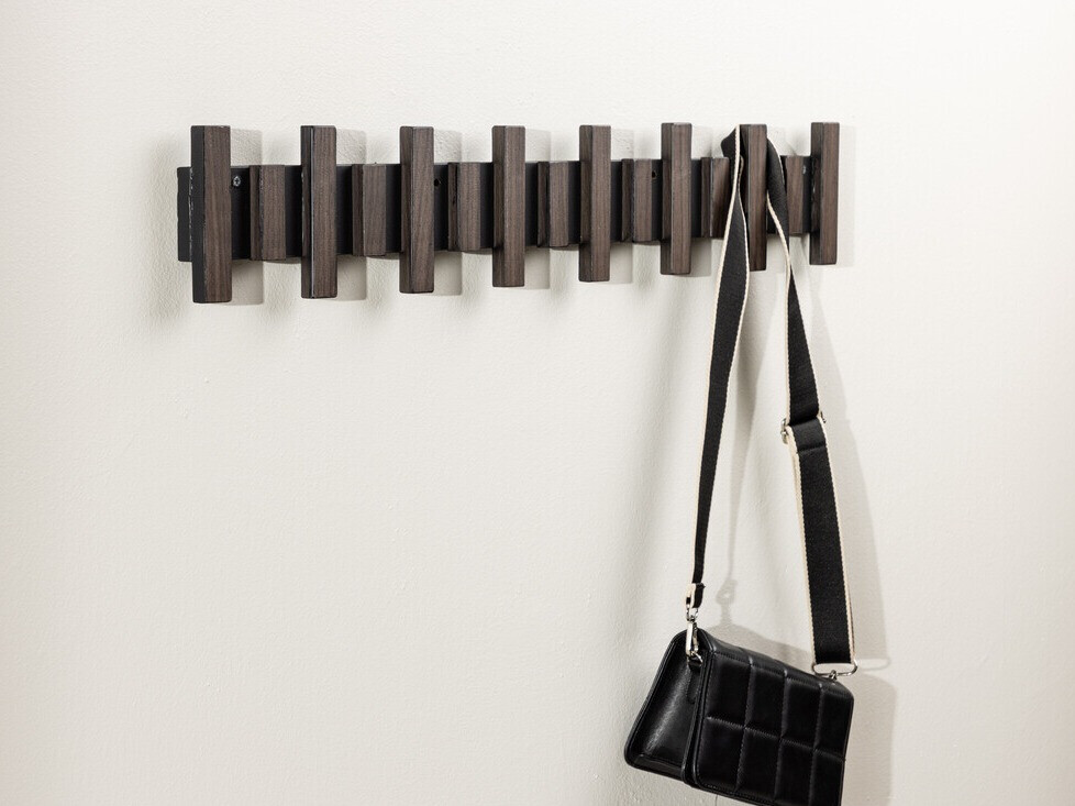 Vješalica Dallas 4429 (Crna + Tamno smeđa)