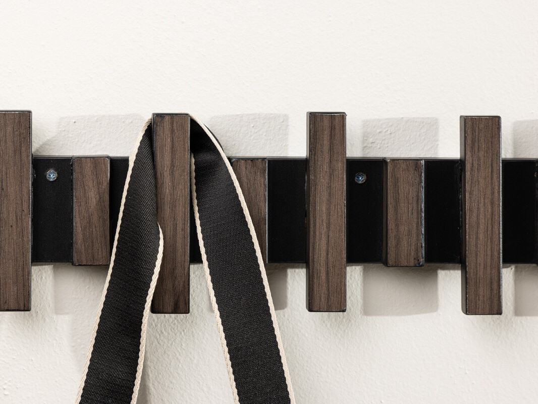 Vješalica Dallas 4429 (Crna + Tamno smeđa)