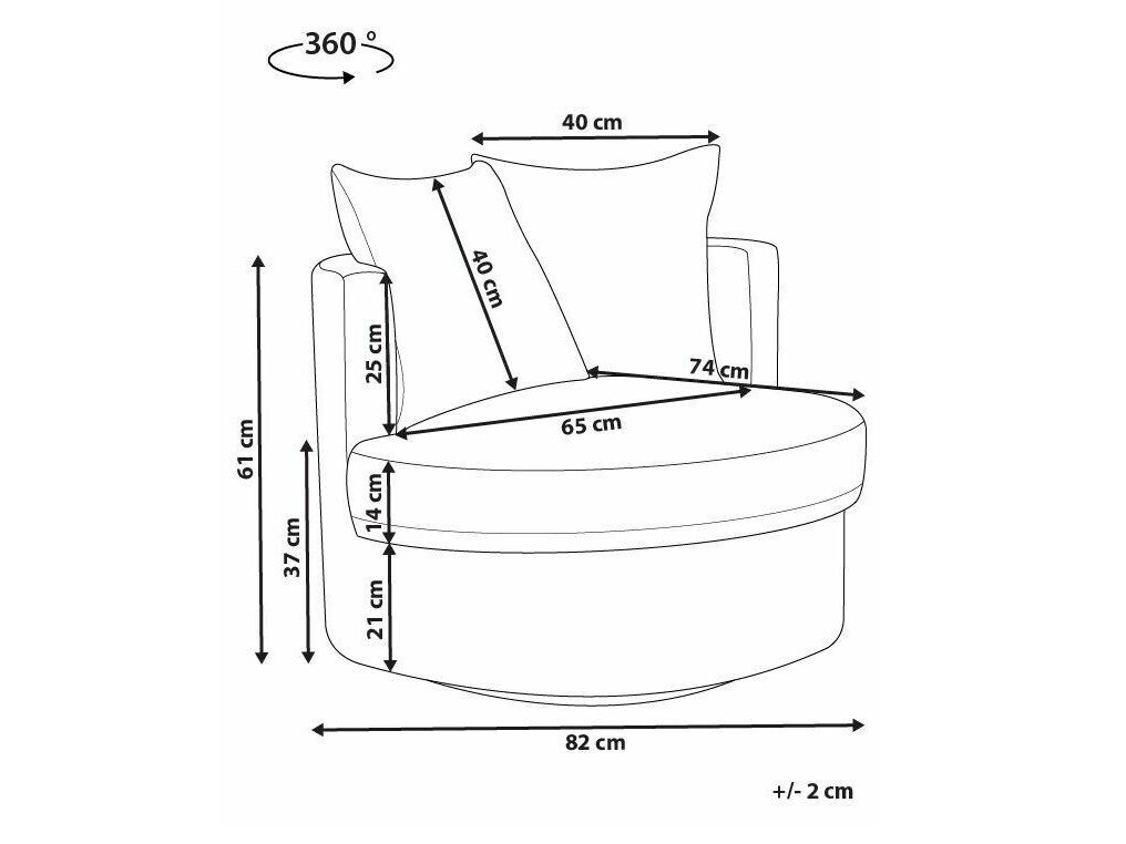 Fotelja Berwyn 1420 (Bež)