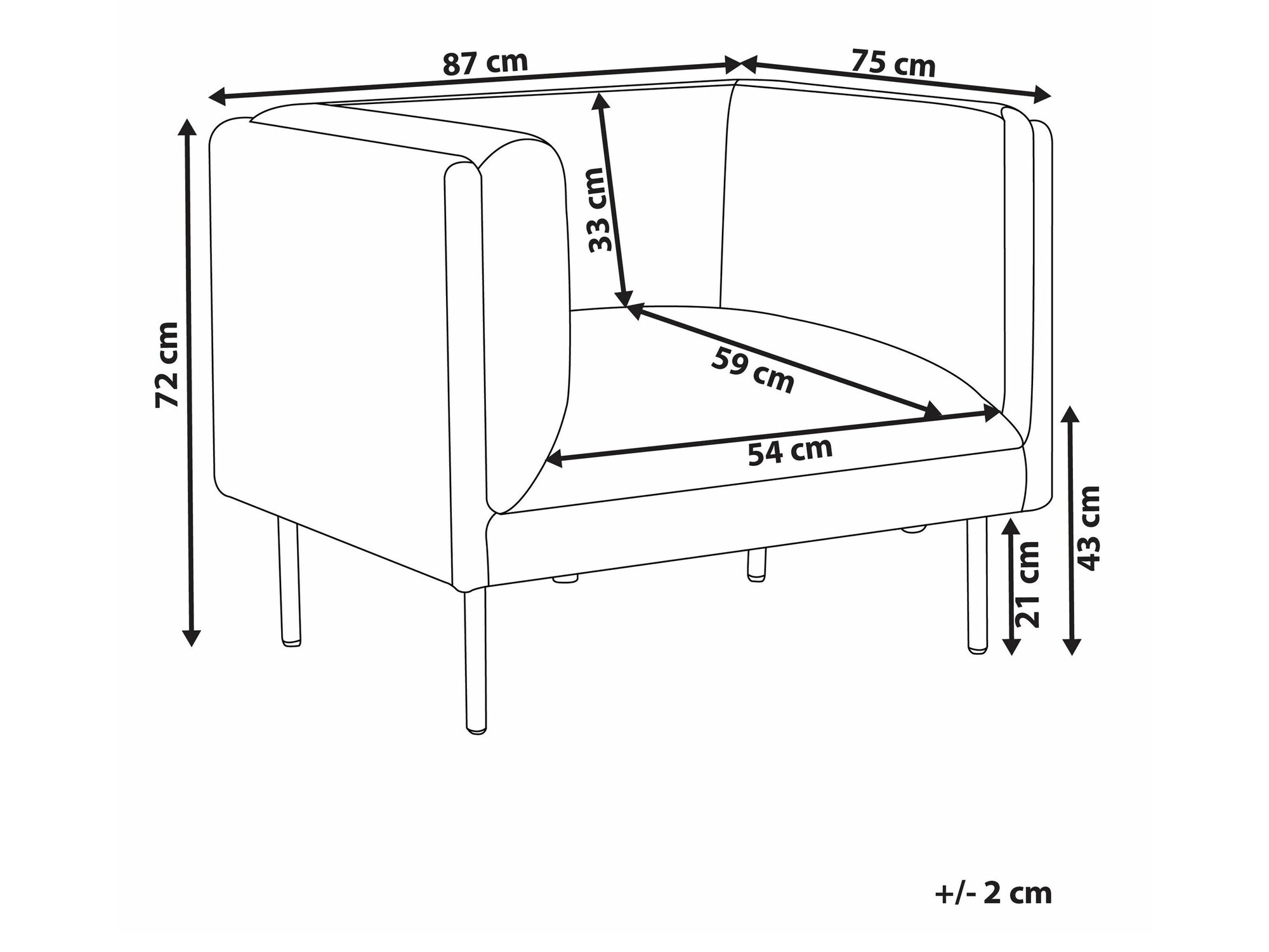 Fotelja Berwyn 2021 (Bež)