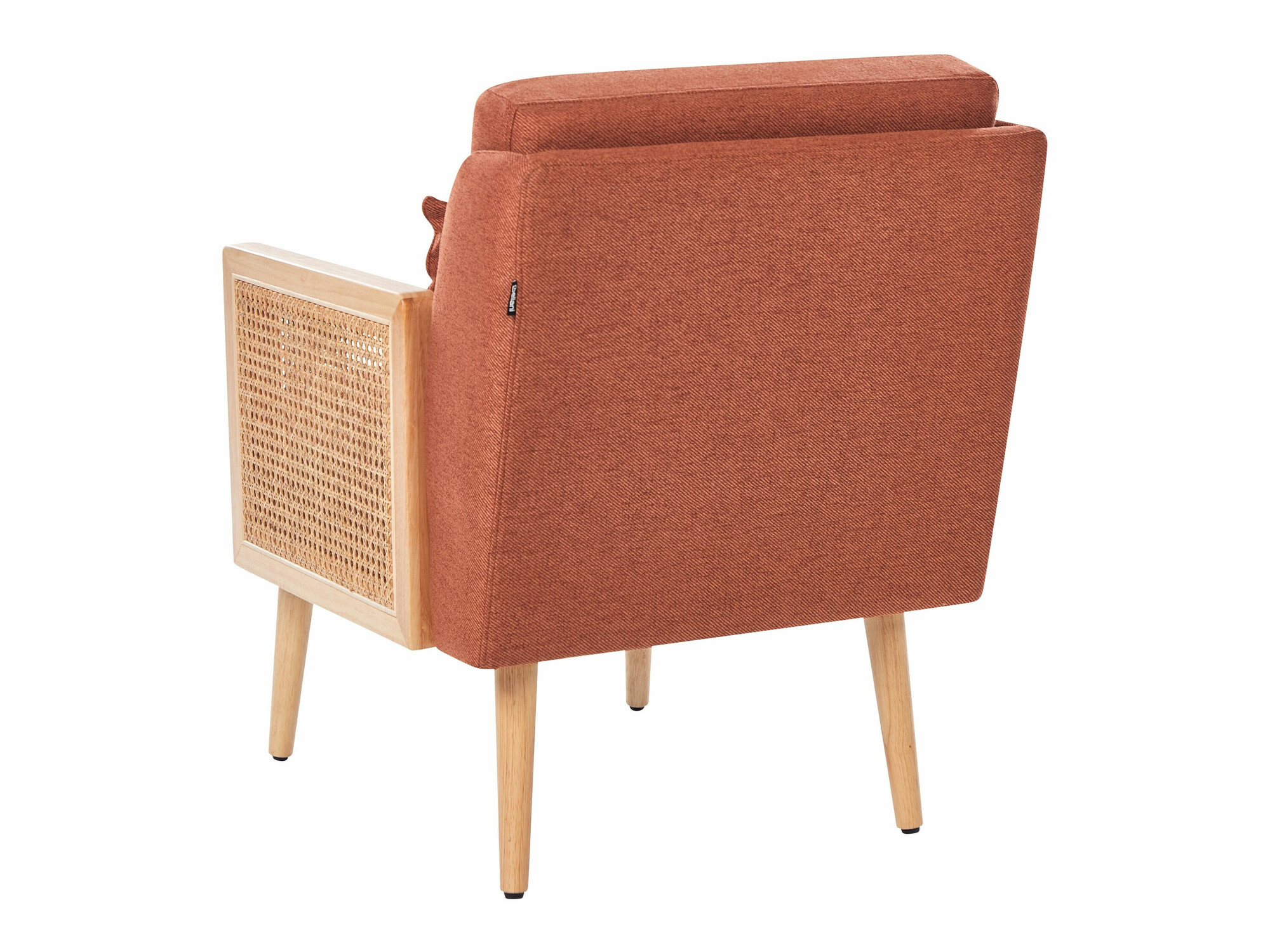 Fotelja Berwyn 2026 (Narančasta + Svijetlo drvo)