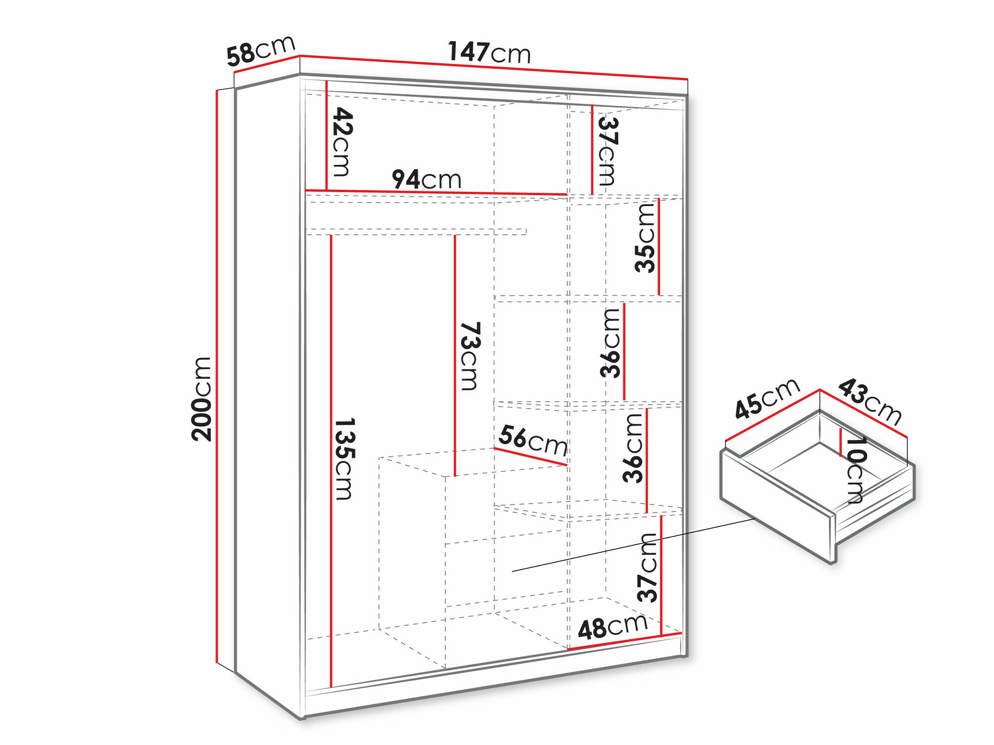 Ormar Dortivu IV (Hrast Wellington)